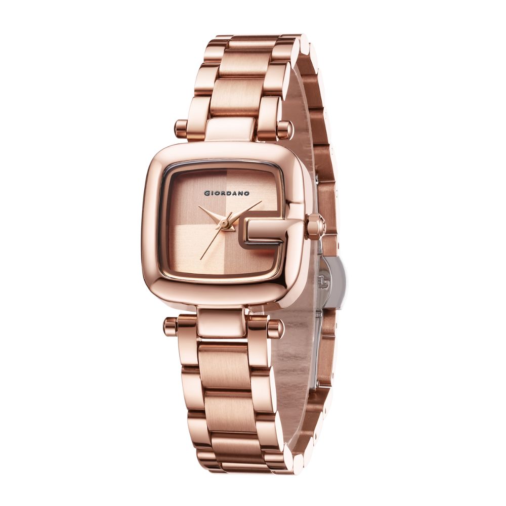 Giordano Quartz Analog Watch for Women Dial with Metal Strap Fashionable Design, Water Resistant – Perfect for Casual & Office Wear | GZ-60107-44