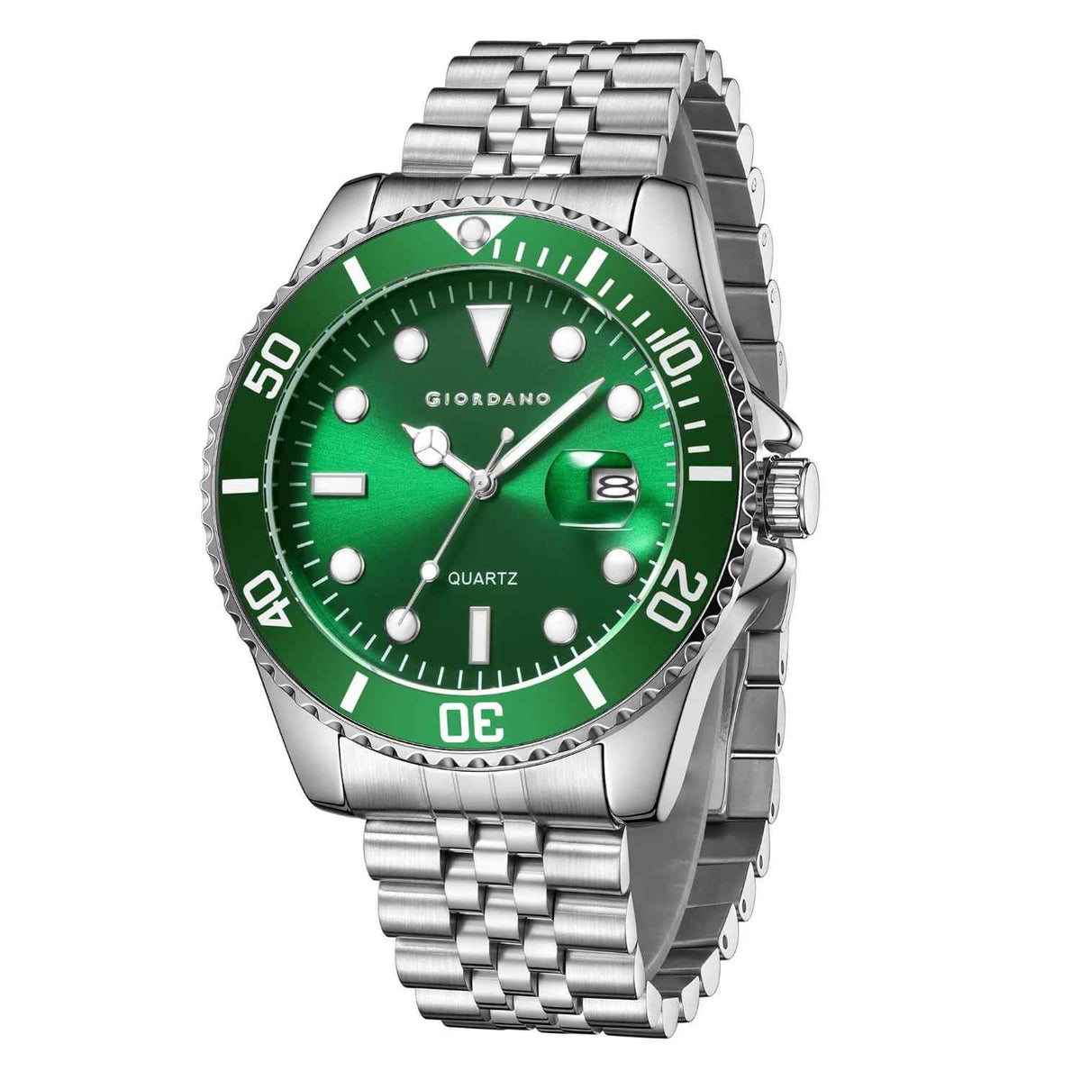 Giordano Analog Quartz Watch for Men – Round Dial with Rotating Bezel ...