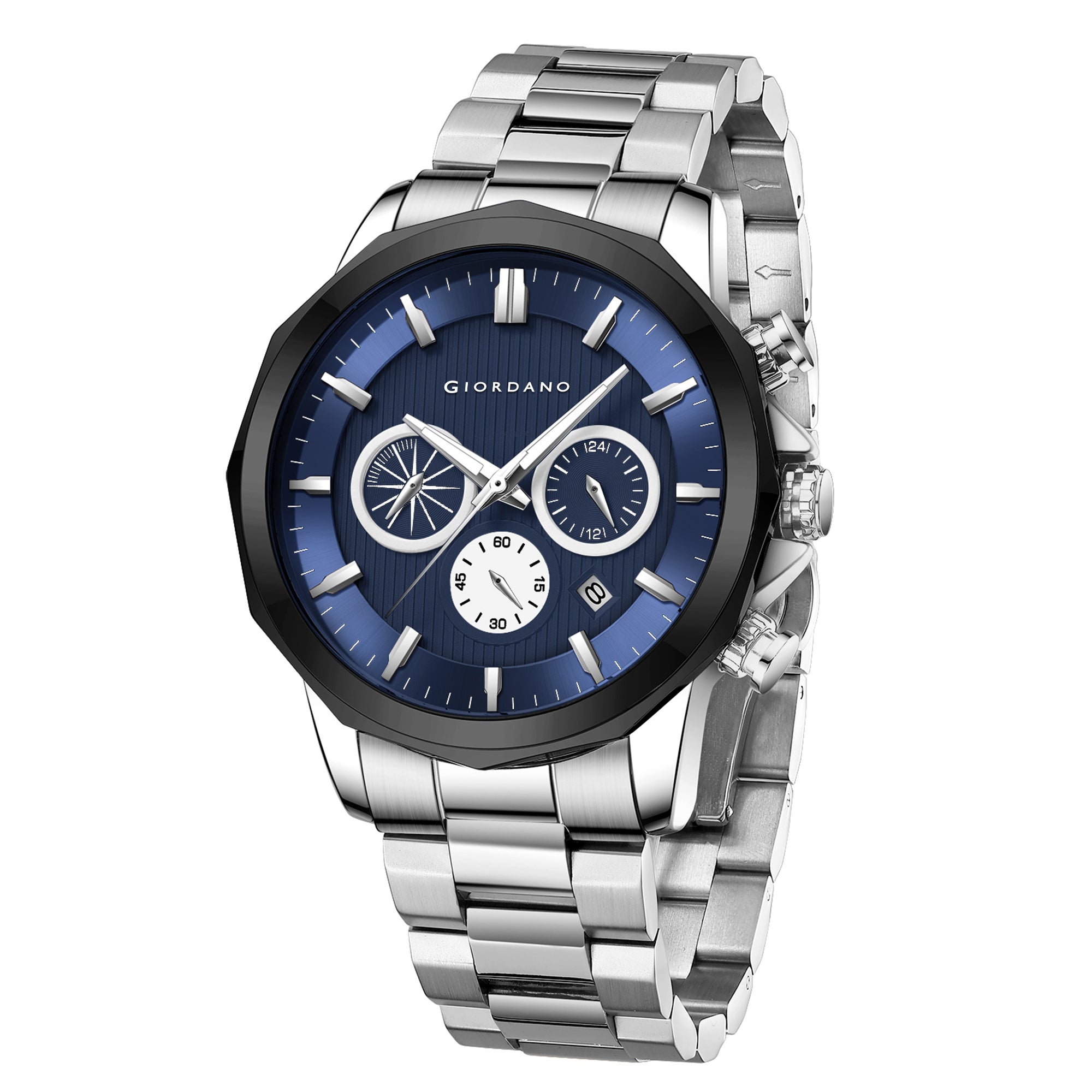 Giordano Analog Wrist Watch for Men Stylish Metal Strap with Water Resistant Multifunction Mechanism Watch GZ-50036-11