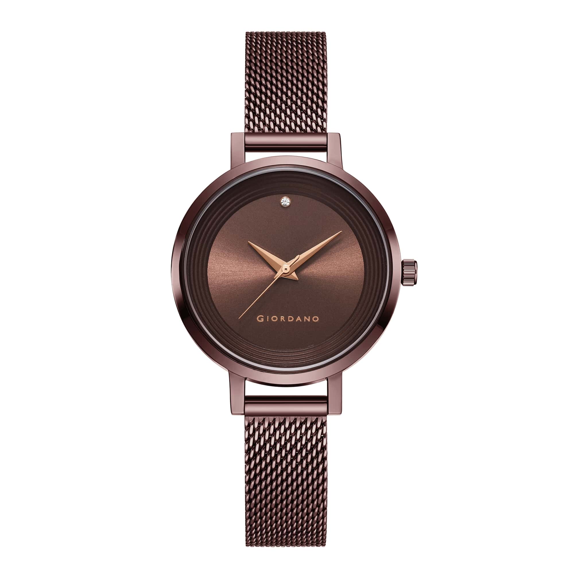 Giordano Fashionista Collection Stylish Analogue Watch for Women | Unique Design with Color Variant Mesh Metal strap | Ladies Wrist Watch to Compliment Your Look Ideal Gift for Women’s |Girls - GD4067-55