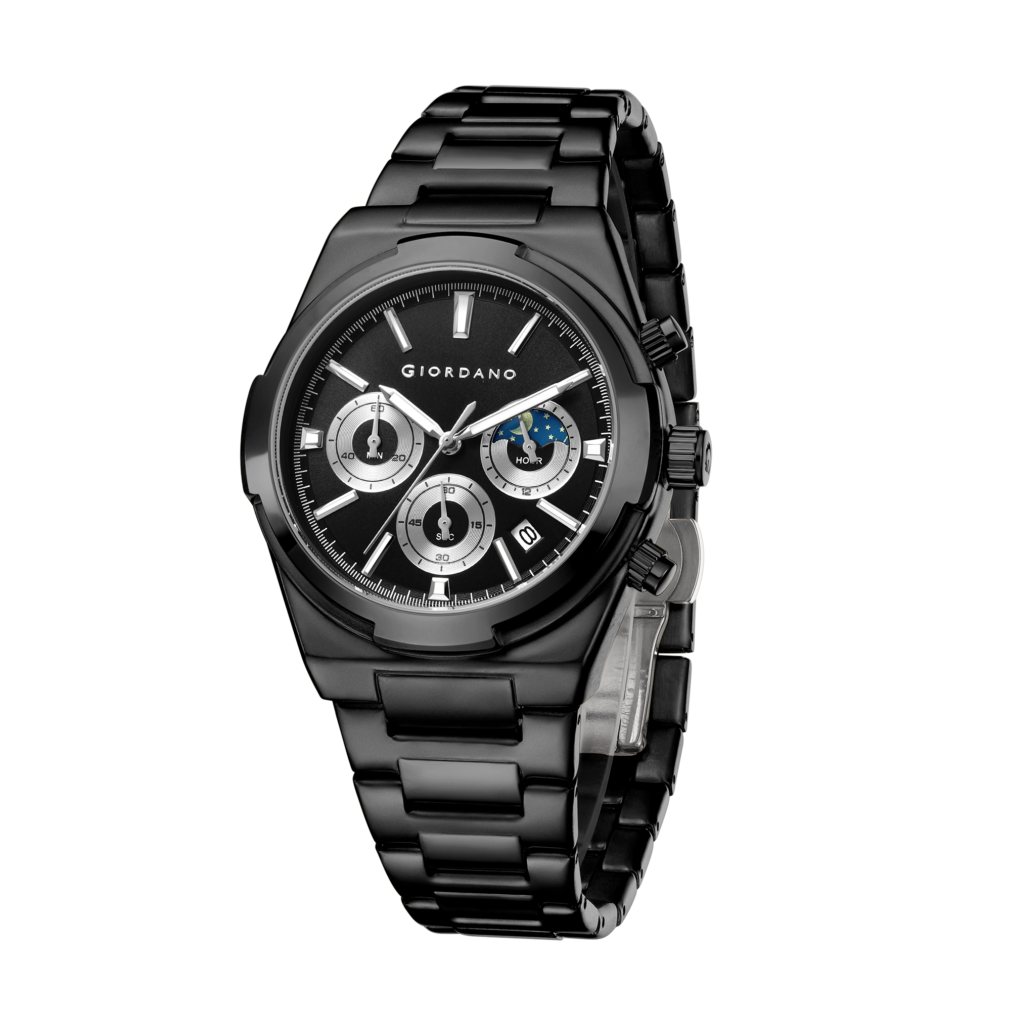 Giordano Luxury multifunctional Watch for Men with round dial, date display and Stainless Steel Strap | GZ-50152-11