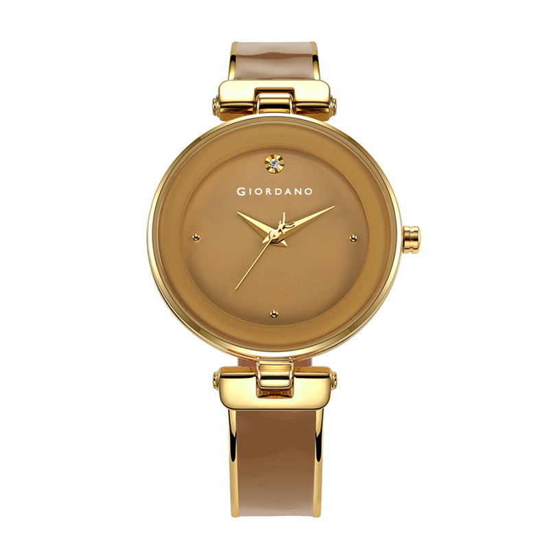 Giordano Designer Analog Watch for Women – Glossy Round Dial & Bracelet Style Stainless Steel Strap | GZ-60099-33