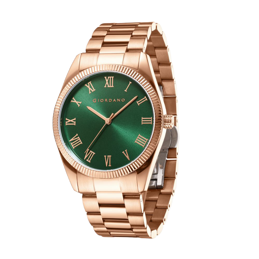 Giordano Analog Wrist Watch for Men Stylish Metal Strap with Water Resistant 3 Hand Mechanism for Men and Boys to Compliment Your Look/Ideal Gift for Male - GZ-50112-66