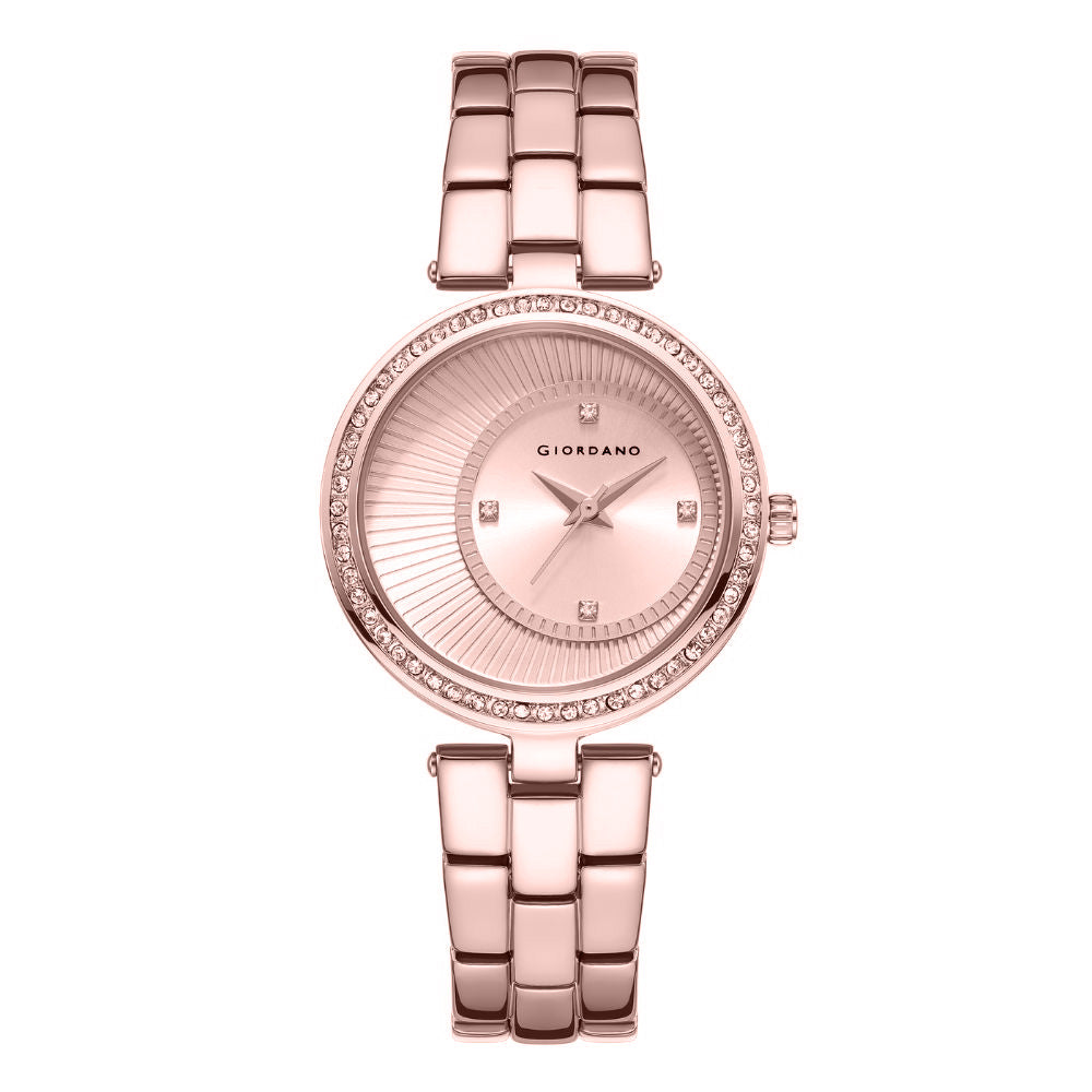 Giordano AW23 Collection Analog Stylish Wrist Watch for Women Water Resistant Classy Dial with Stainless Steel Case to Compliment Your Look | Ideal Gift for|Ladies|Girls - A2056-88