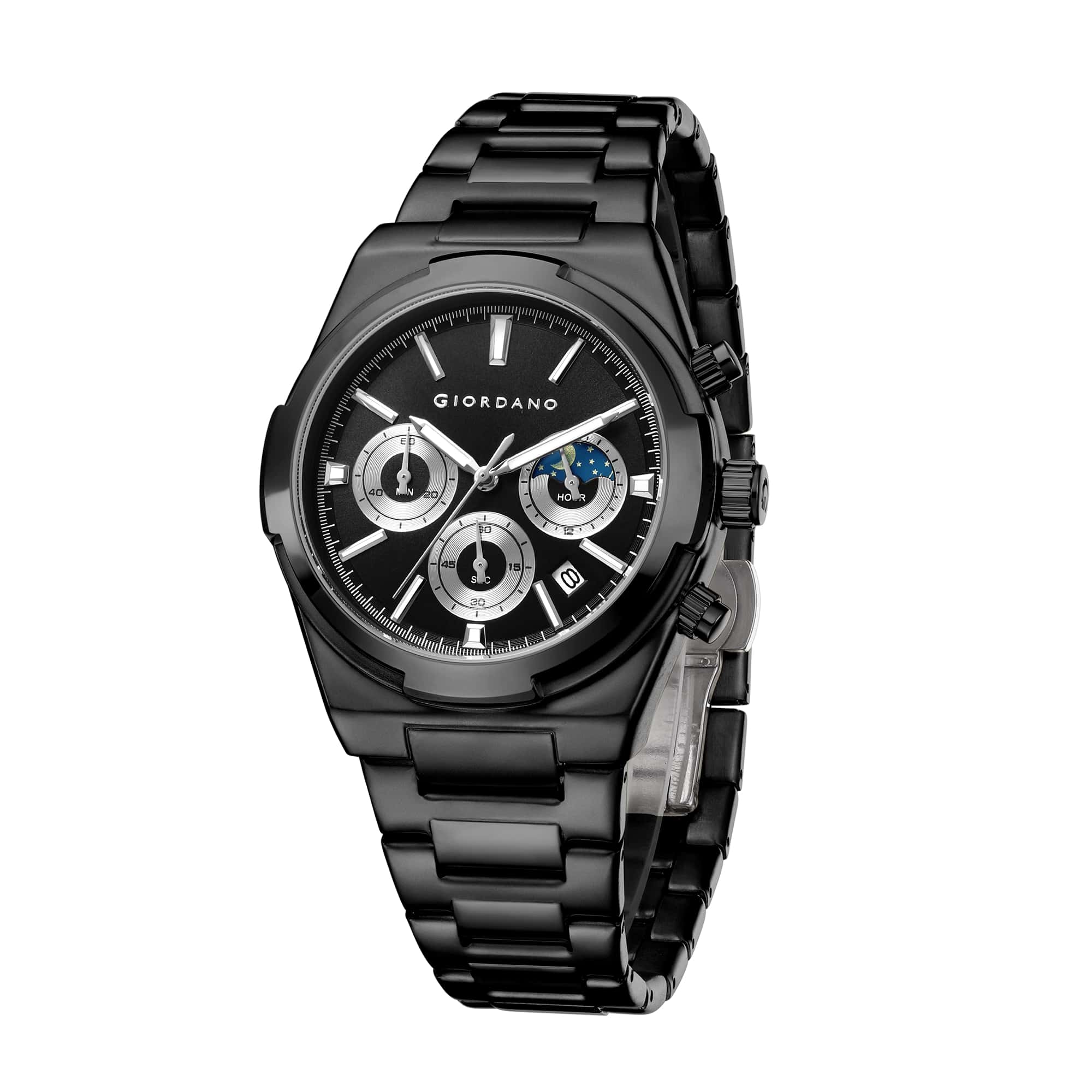 Giordano Luxury multifunctional Watch for Men with round dial, date display and Stainless Steel Strap | GZ-50152-11