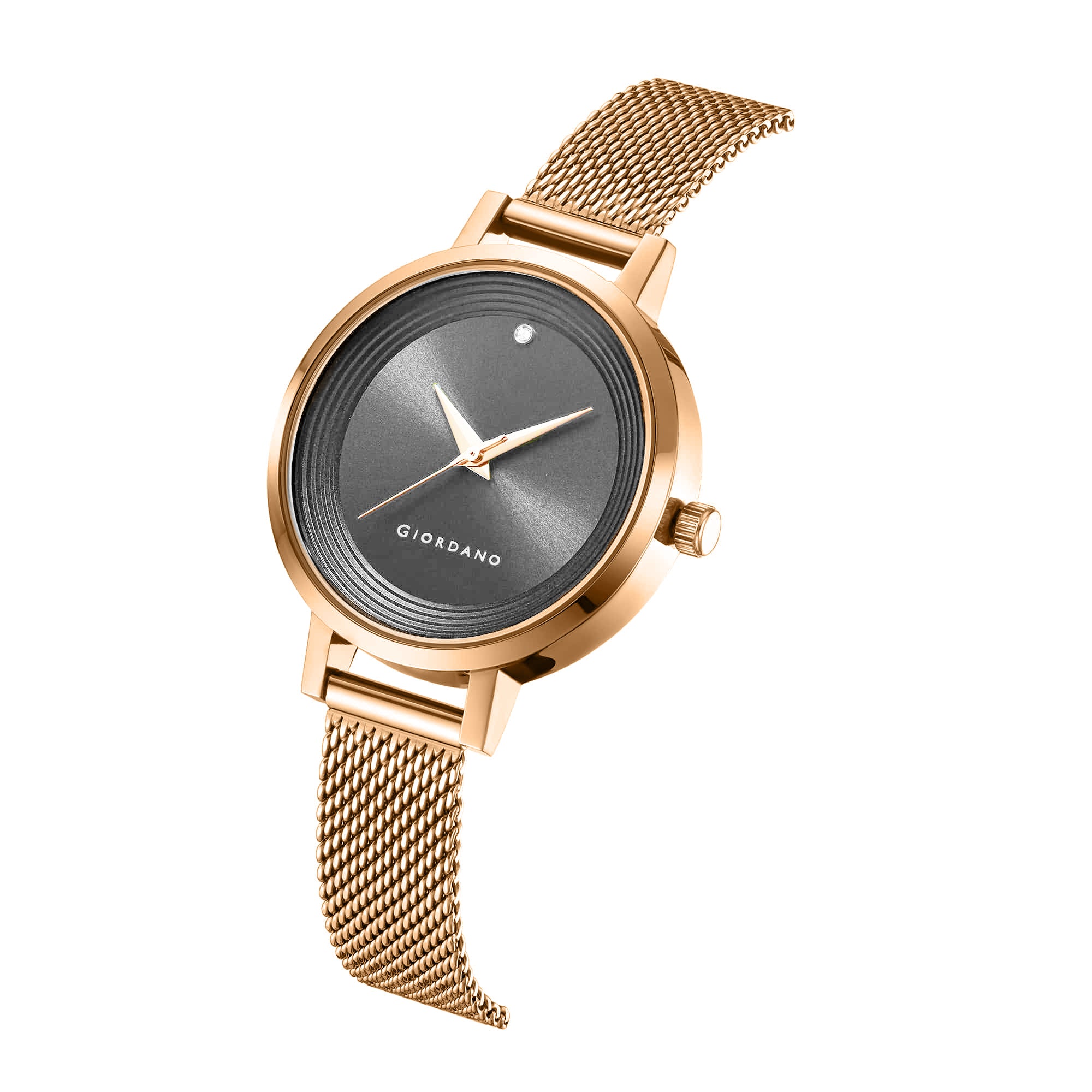 Giordano Fashionista Collection Stylish Analogue Watch for Women | Unique Design with Color Variant Mesh Metal strap | Ladies Wrist Watch to Compliment Your Look Ideal Gift for Women’s |Girls - GD4067-11