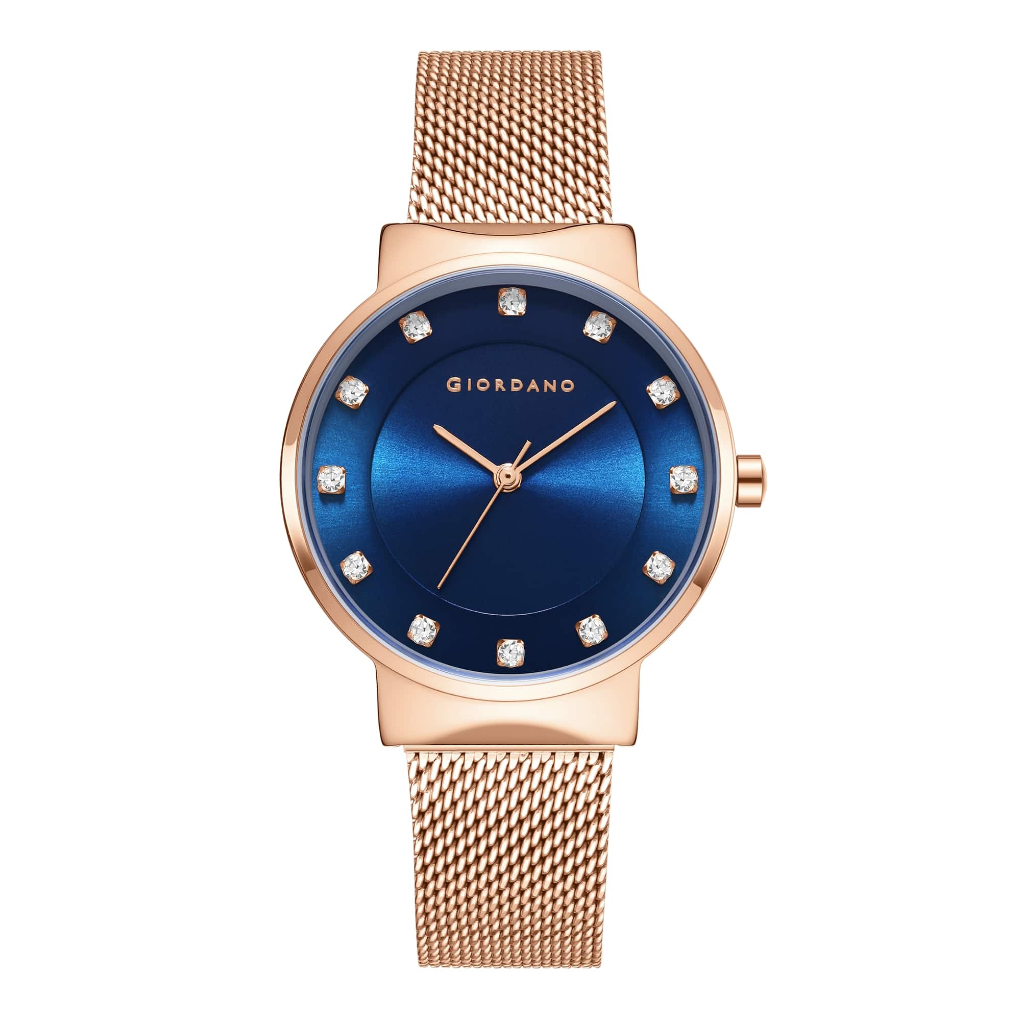 Giordano Analog Stylish Watch for Women | Water Resistant Simple and Fashion Watch Round Shape with Stainless Steel Case Wrist Watch for Ladies & Girls | Ideal Gift for Female - A2062-44