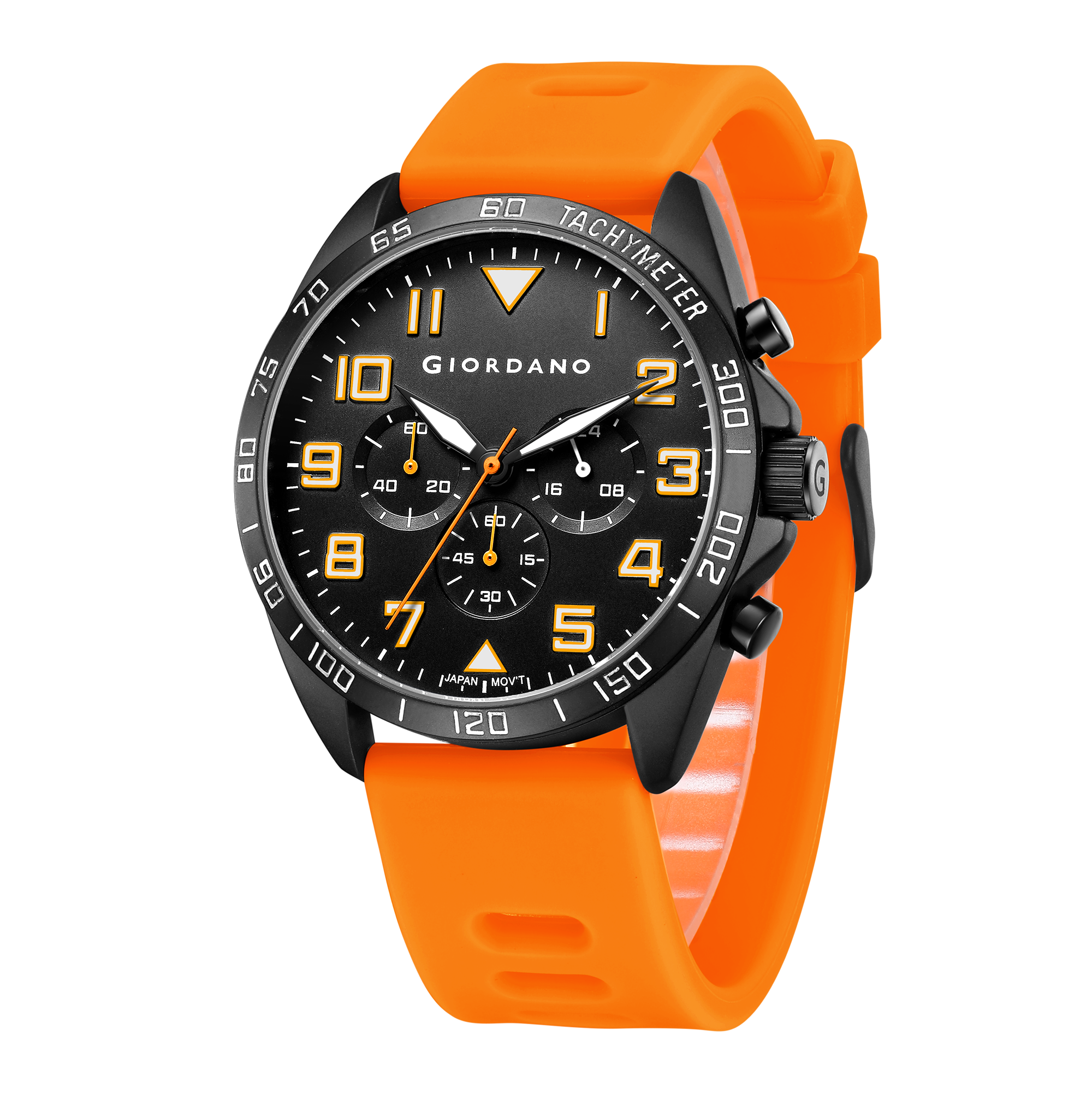 Giordano Multi Function - Performance Sport Watch for Men with Stopwatch Function & Silicon Strap | GZ-50092-01
