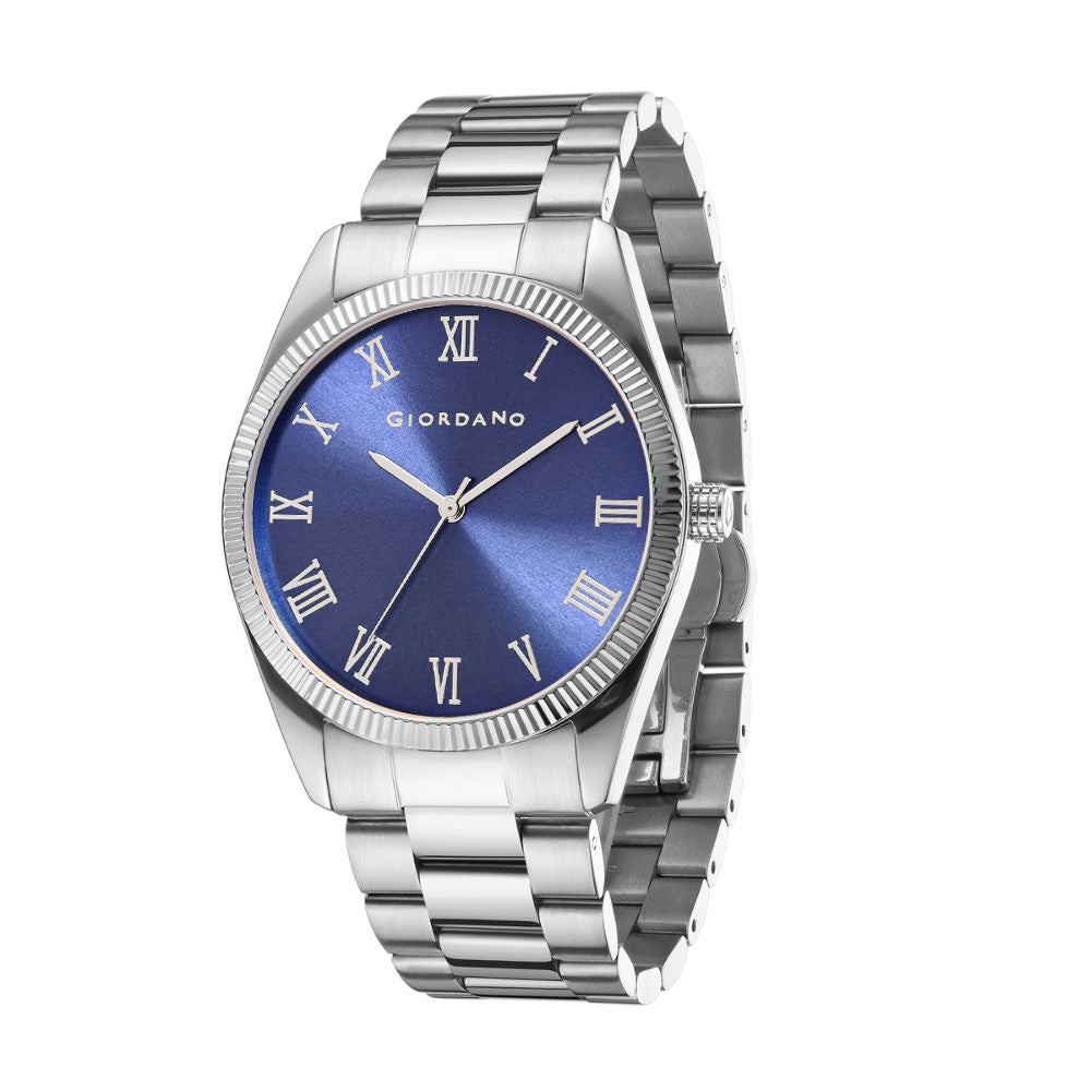 Giordano Analog Wrist Watch for Men Stylish Metal Strap with Water Resistant 3 Hand Mechanism for Men and Boys to Compliment Your Look/Ideal Gift for Male - GZ-50112-GZ-50112-22