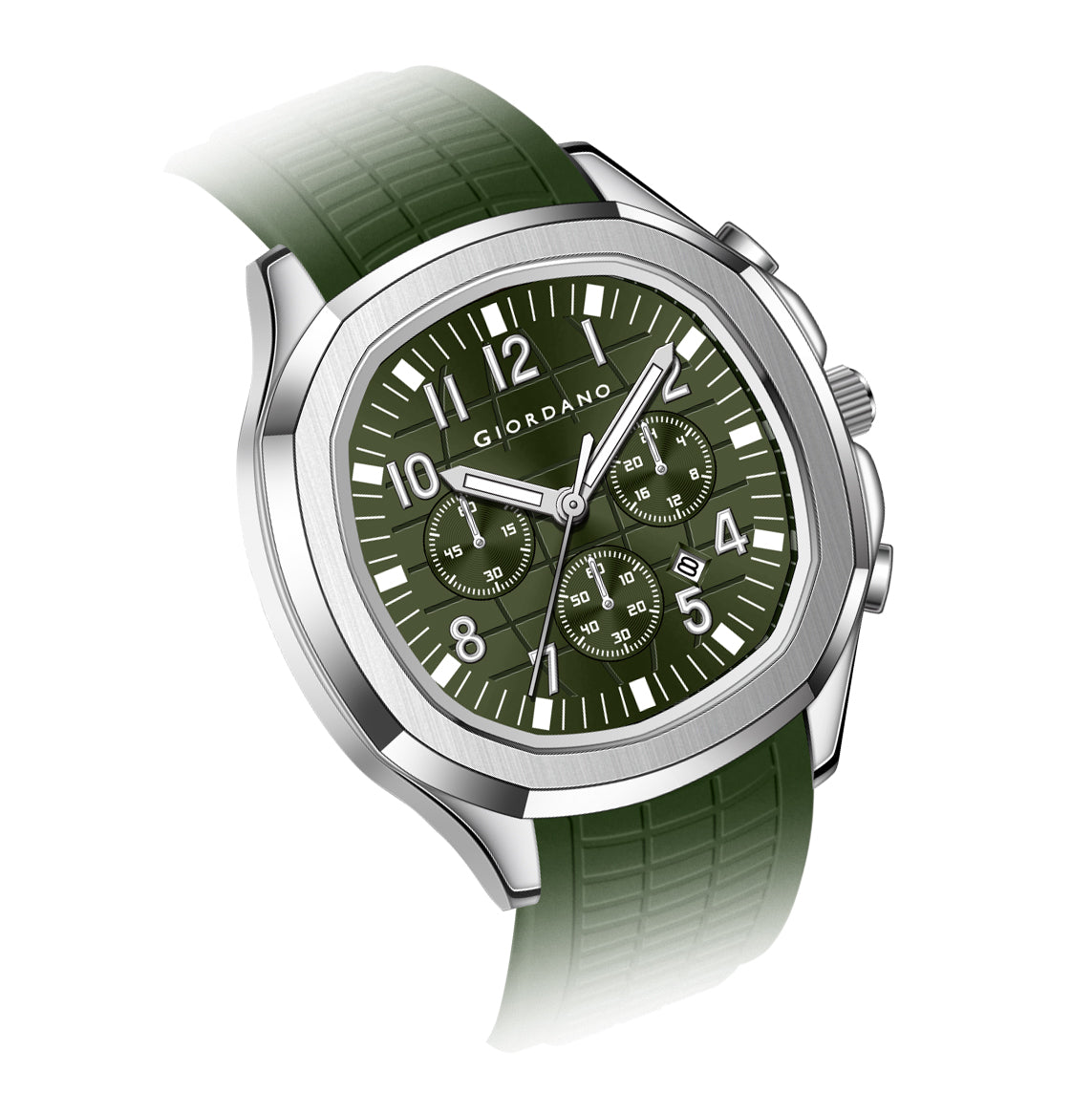 Giordano Precision and Comfort Multi Function Watch for Men with Textured Dial & Trendy Silicone Band | GZ-50143-04