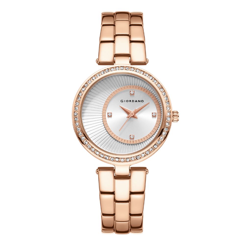 Giordano AW23 Collection Analog Stylish Wrist Watch for Women Water Resistant Classy Dial with Stainless Steel Case to Compliment Your Look | Ideal Gift for|Ladies|Girls - A2056-33
