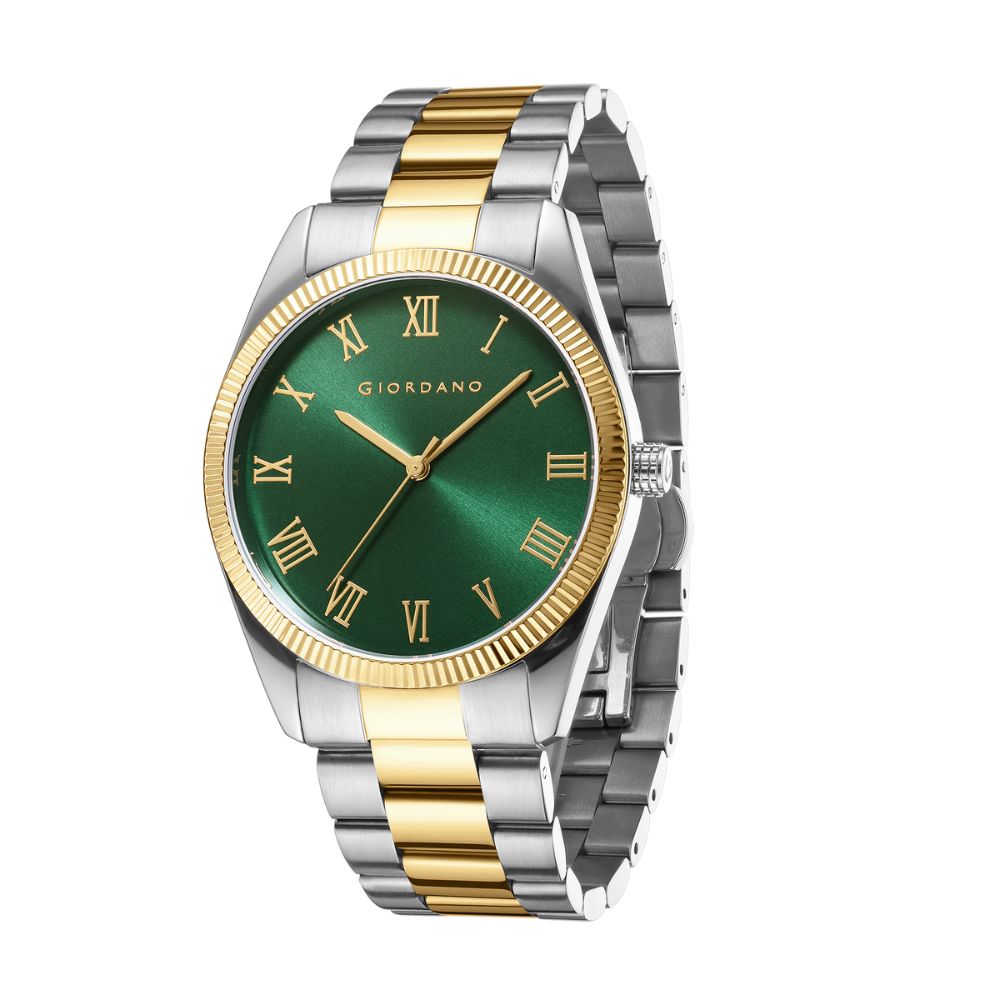 Giordano Analog Wrist Watch for Men Stylish Metal Strap with Water Resistant 3 Hand Mechanism for Men and Boys to Compliment Your Look/Ideal Gift for Male - GZ-50112-88