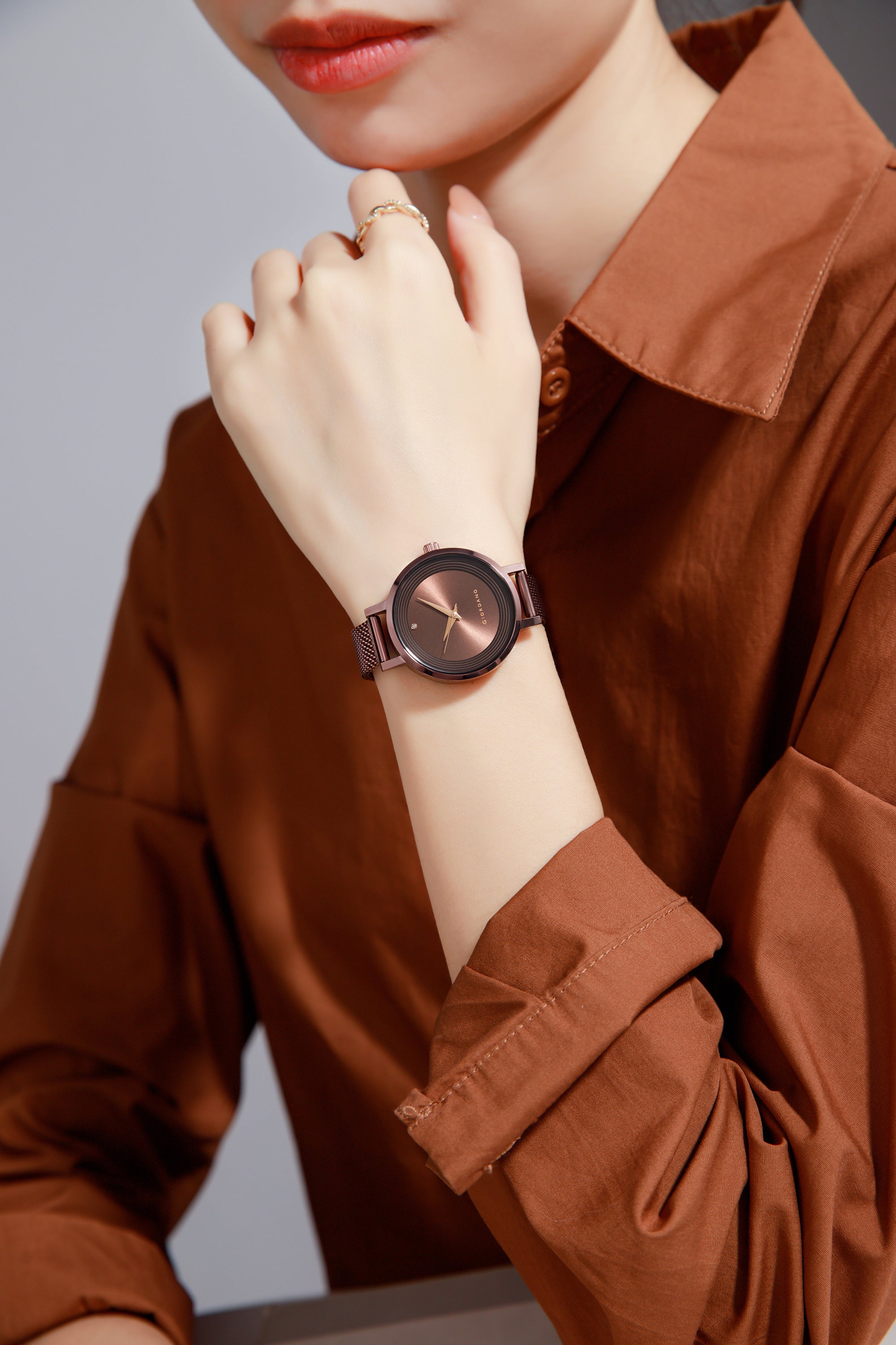 Giordano Fashionista Collection Stylish Analogue Watch for Women | Unique Design with Color Variant Mesh Metal strap | Ladies Wrist Watch to Compliment Your Look Ideal Gift for Women’s |Girls - GD4067-55