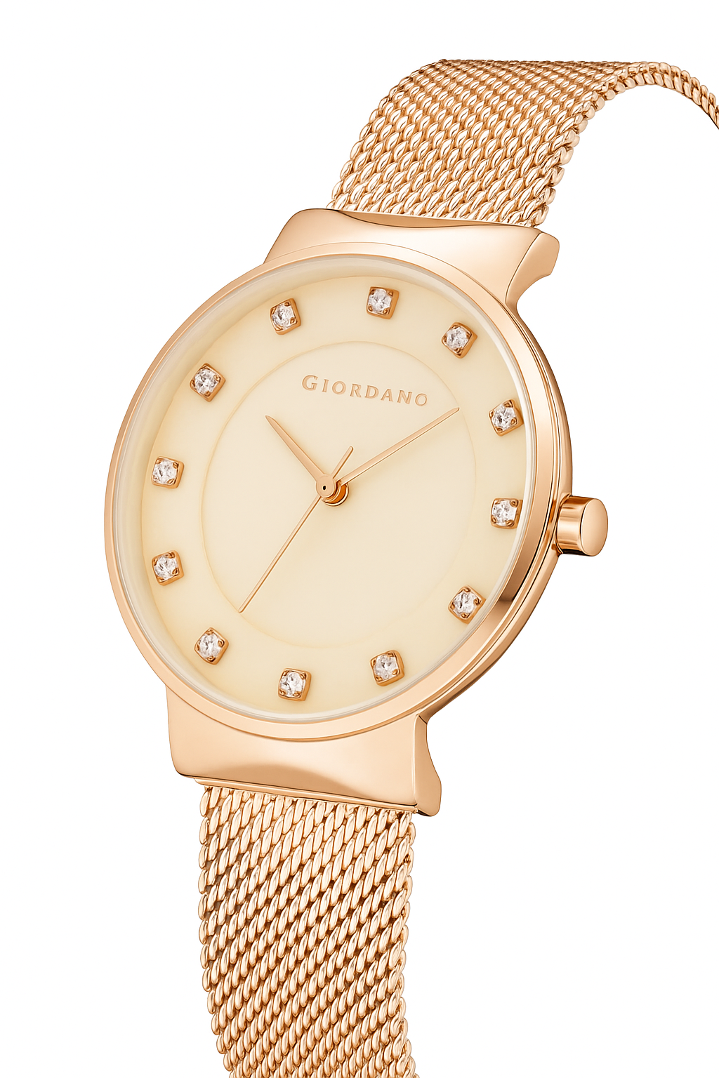 Giordano Analog Stylish Watch for Women | Water Resistant Simple and Fashion Watch Round Shape with Stainless Steel Case Wrist Watch for Ladies & Girls | Ideal Gift for Female - A2062-33