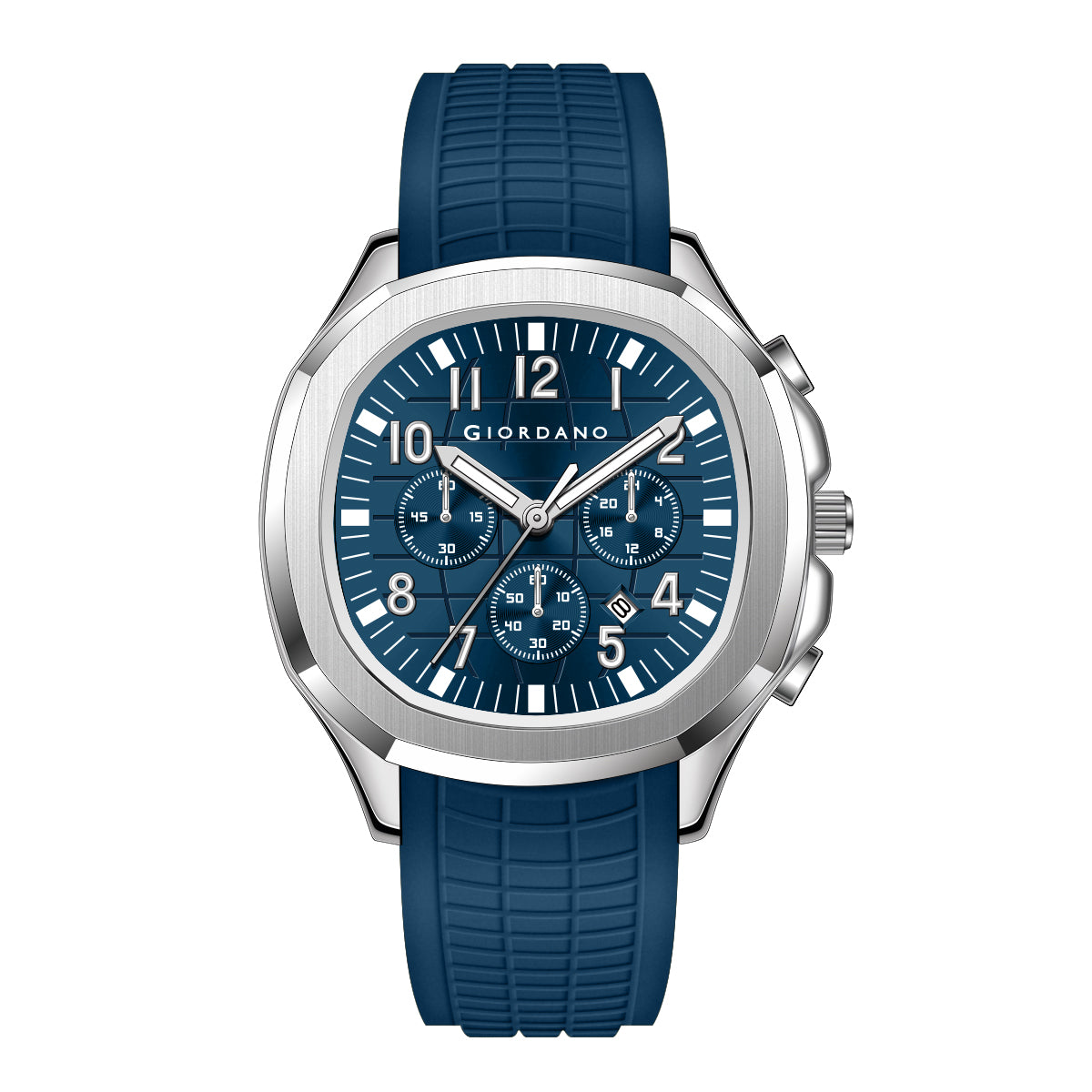 Giordano Precision and Comfort Multi Function Watch for Men with Textured Dial & Trendy Silicone Band | GZ-50143-03