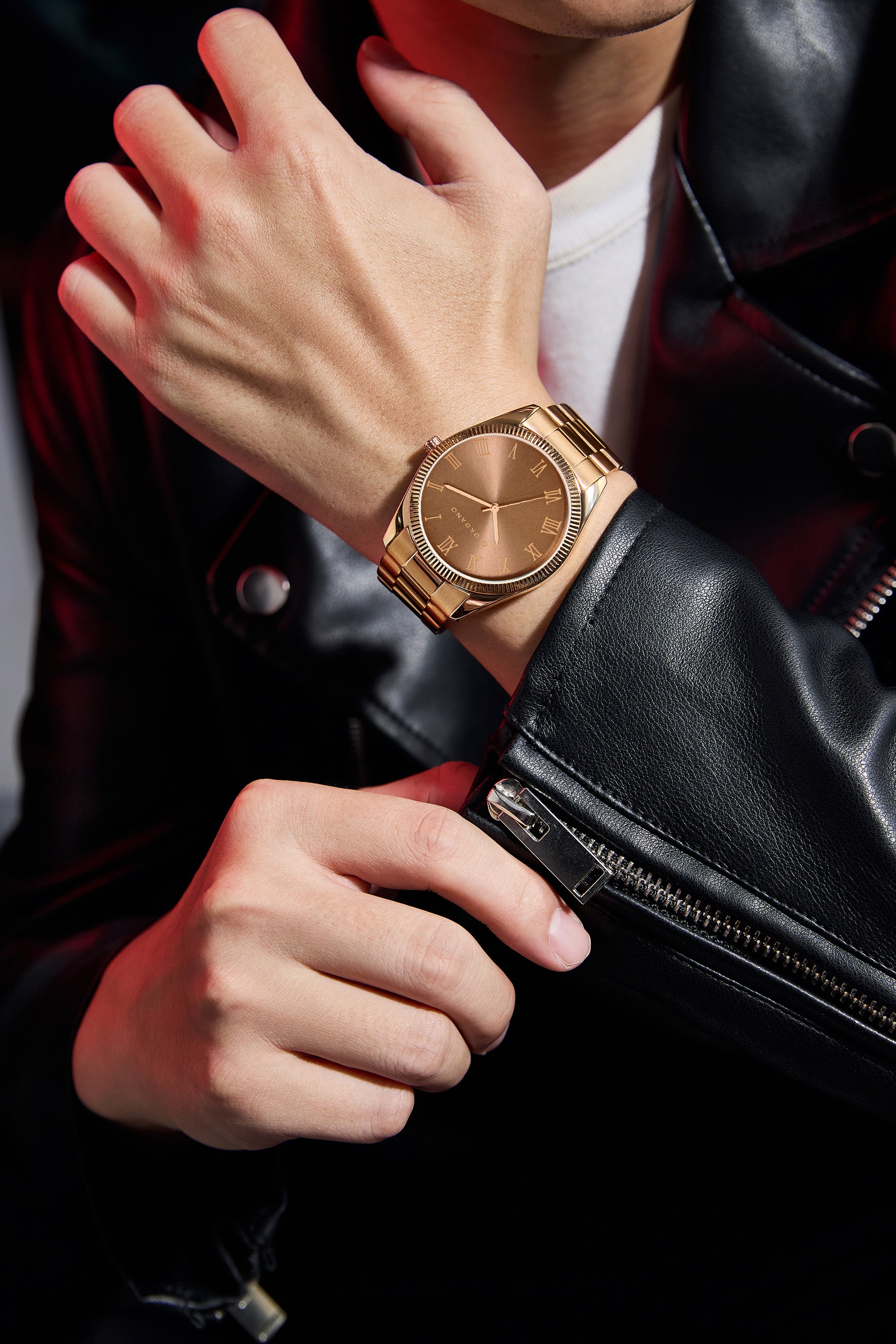 Giordano Analog Wrist Watch for Men Stylish Metal Strap with Water Resistant 3 Hand Mechanism for Men and Boys to Compliment Your Look/Ideal Gift for Male - GZ-50112-GZ-50112-44