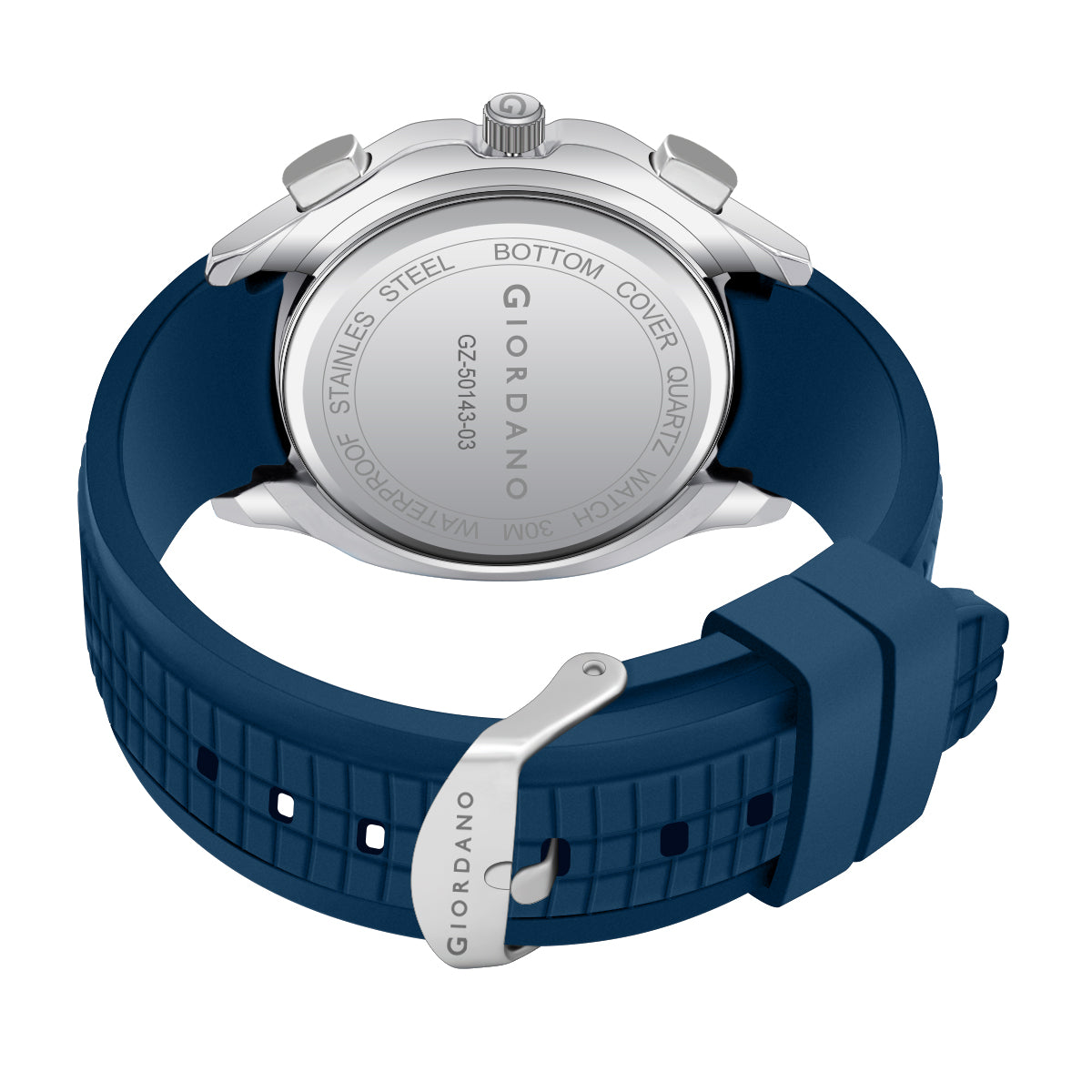 Giordano Precision and Comfort Multi Function Watch for Men with Textured Dial & Trendy Silicone Band | GZ-50143-03