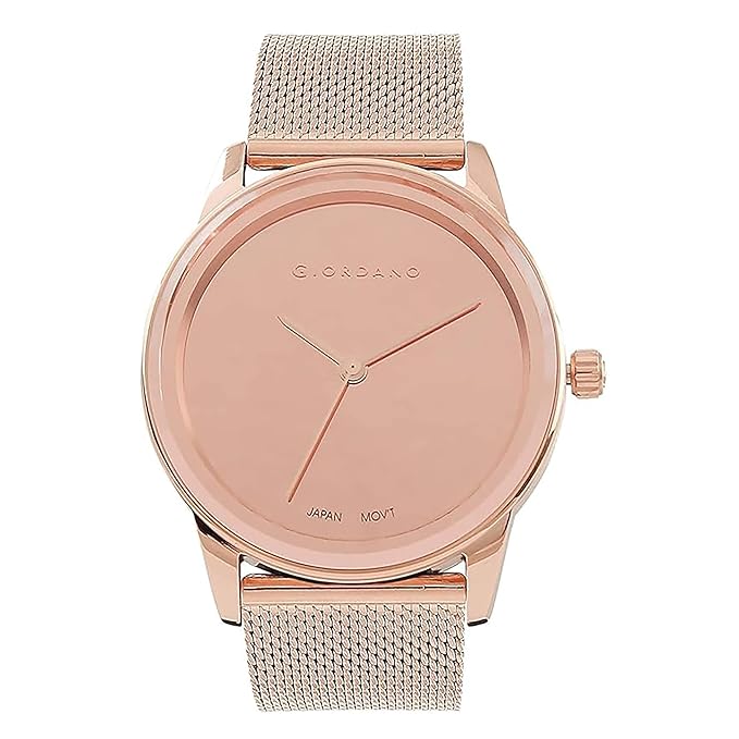 Giordano Analog Watch for Women Stylish Metal Strap| 3 Hands Mechanism with Water Resistant Wrist Watch | GZ-60026-11