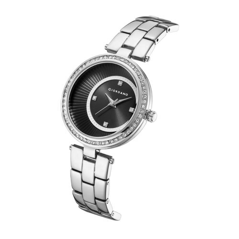 Giordano AW23 Collection Analog Stylish Wrist Watch for Women Water Resistant Classy Dial with Stainless Steel Case to Compliment Your Look | Ideal Gift for|Ladies|Girls - A2056-77