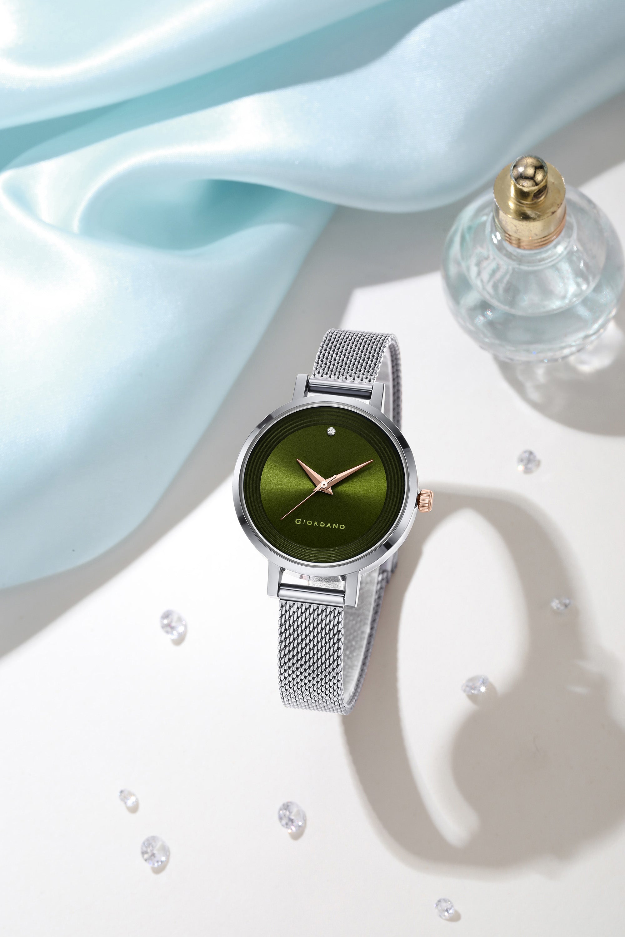 Giordano Fashionista Collection Stylish Analogue Watch for Women | Unique Design with Color Variant Mesh Metal strap | Ladies Wrist Watch to Compliment Your Look Ideal Gift for Women’s |Girls - GD4067-22