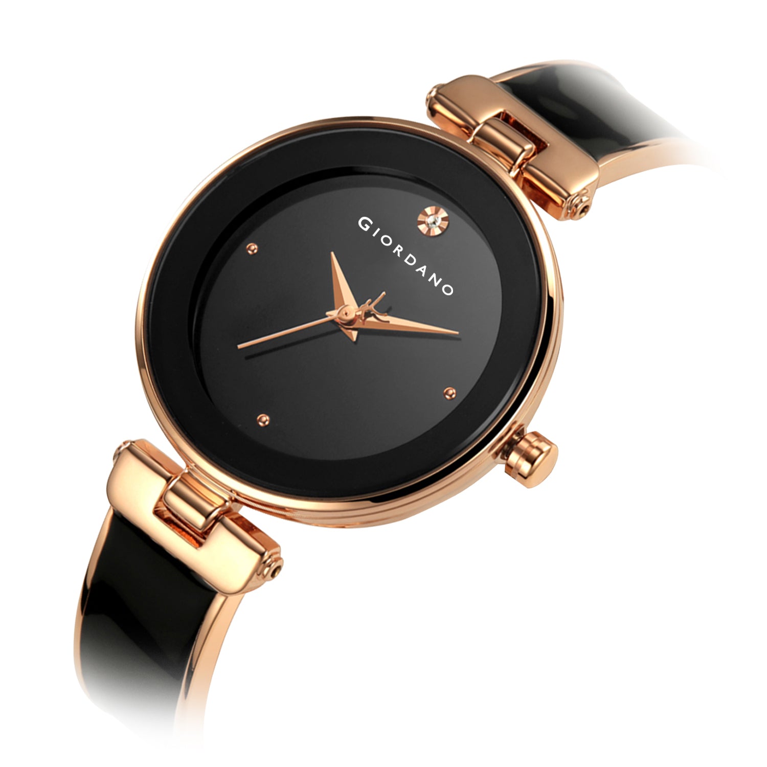 Giordano Designer Analog Watch for Women – Glossy Round Dial & Bracelet Style Stainless Steel Strap | GZ-60099-11