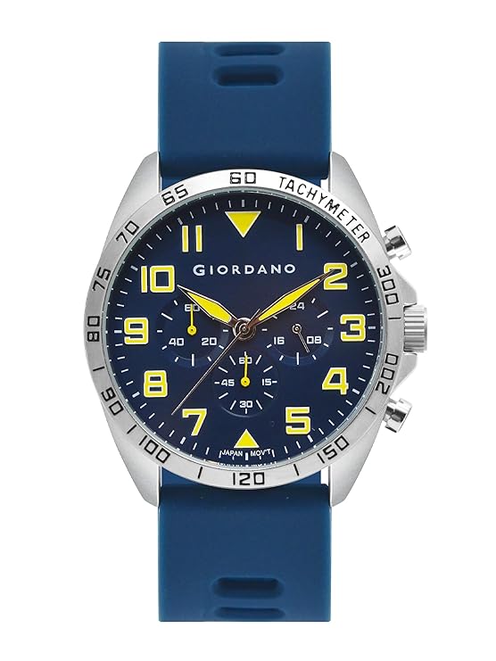 Giordano Multi Function - Performance Sport Watch for Men with Stopwatch Function & Silicon Strap | GZ-50092-02