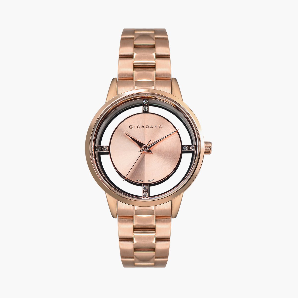 Giordano Analog Stylish Watch for Women Water Resistant Fashion Watch Round Shape with 3 Hand Mechanism Wrist Watch to Compliment Your Look/Ideal Gift for Female | GZ-60078-33
