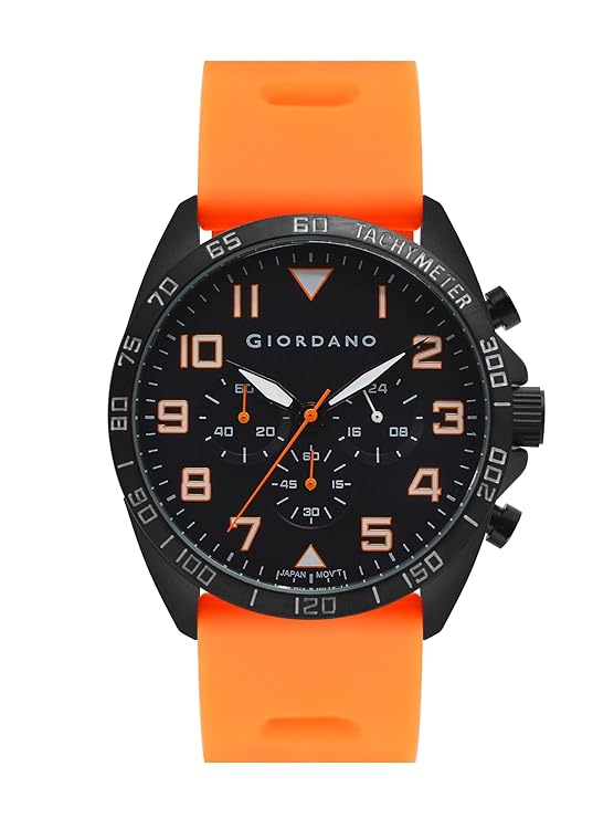 Giordano Multi Function - Performance Sport Watch for Men with Stopwatch Function & Silicon Strap | GZ-50092-01
