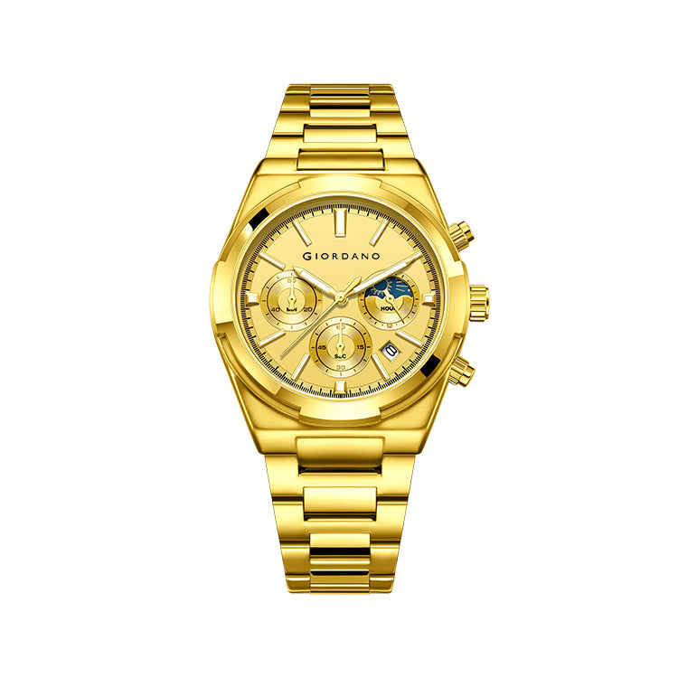 Giordano Luxury multifunctional Watch for Men with round dial, date display and Stainless Steel Strap | GZ-50152-33