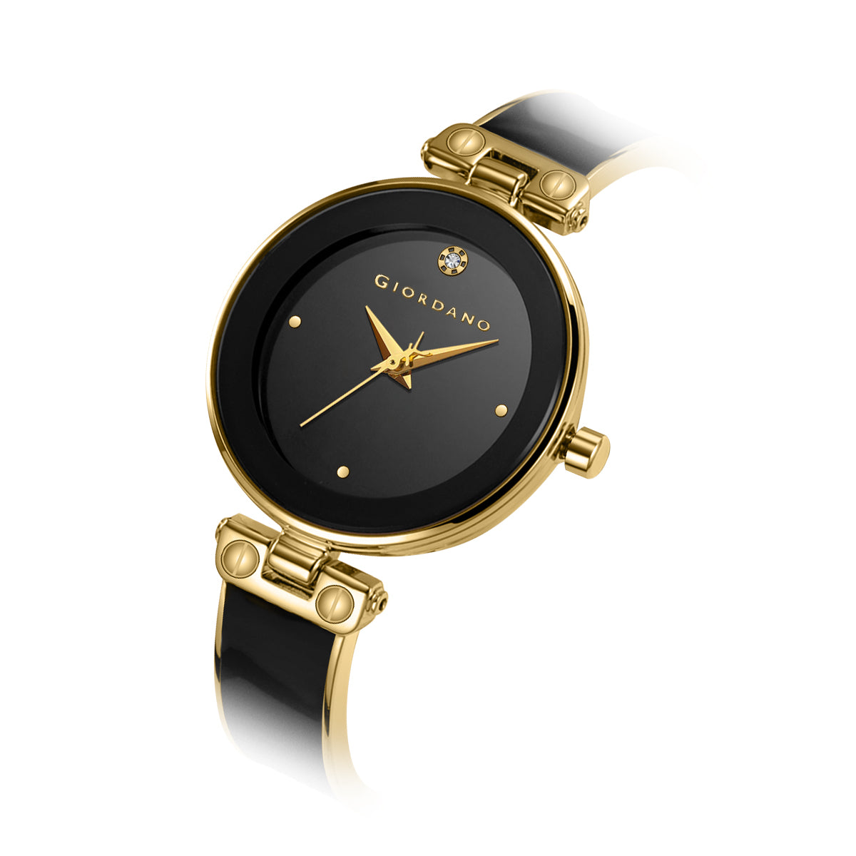 Giordano Designer Analog Watch for Women – Glossy Round Dial & Bracelet Style Stainless Steel Strap | GZ-60099-44