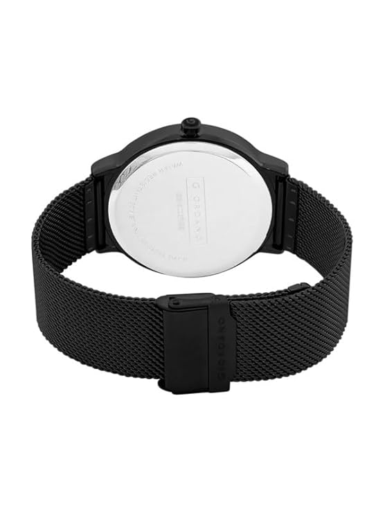 Giordano Analog Casual Round dial Wrist Watch for Men with mesh Metal Strap and Date Window | GZ-50057-22
