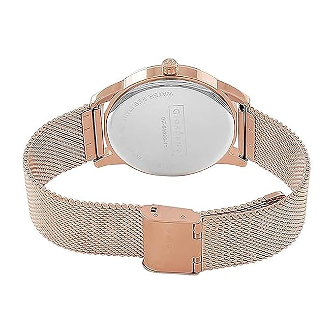Giordano Analog Watch for Women Stylish Metal Strap| 3 Hands Mechanism with Water Resistant Wrist Watch | GZ-60026-11