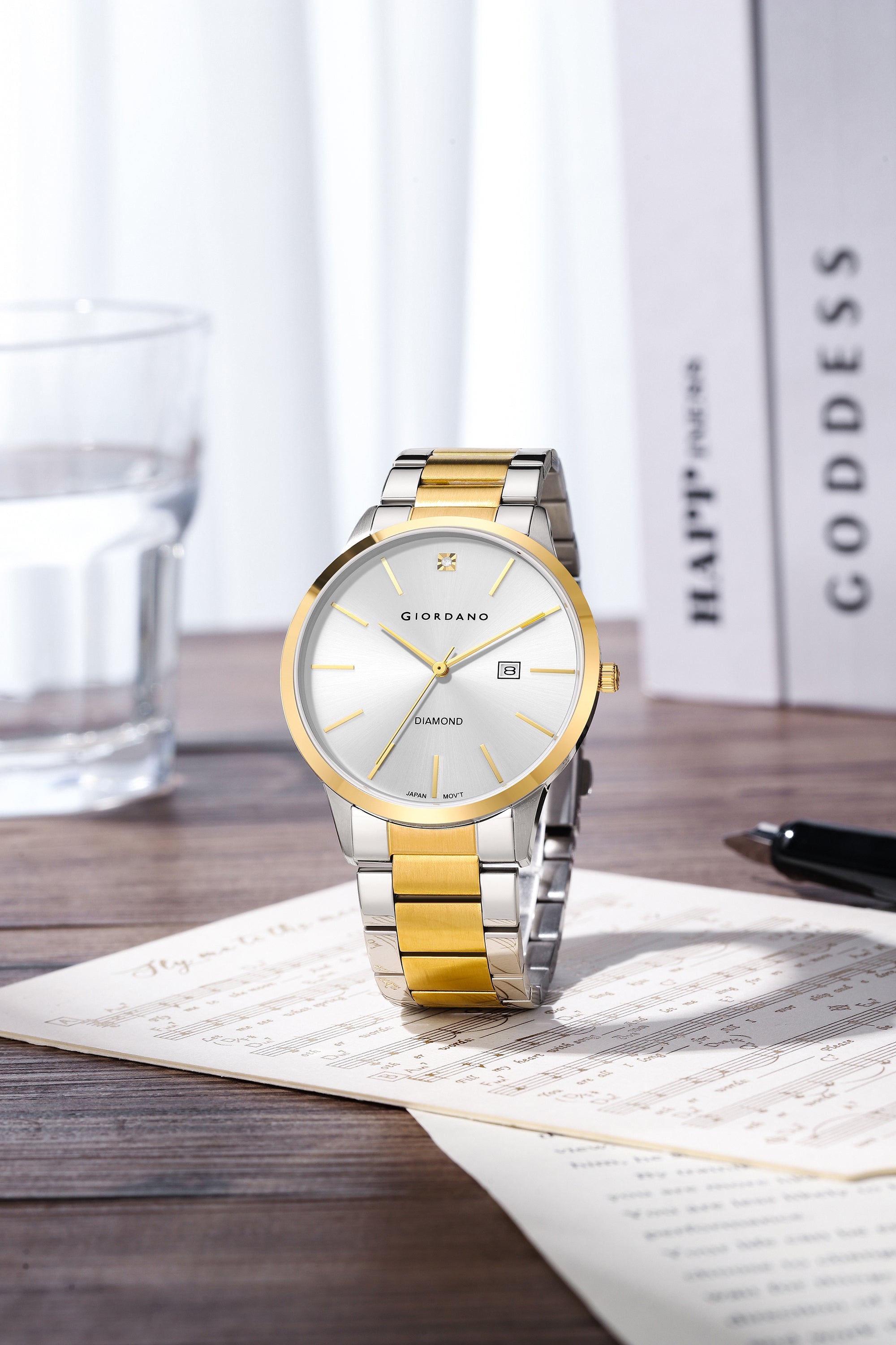 Giordano Analog Stylish Watch for Men & Boys Water Resistant Fashion Watch Round Shape with 3 Hand Mechanism Wrist Watch to Compliment Your Look/Ideal Gift for Male | GZ-50101-44