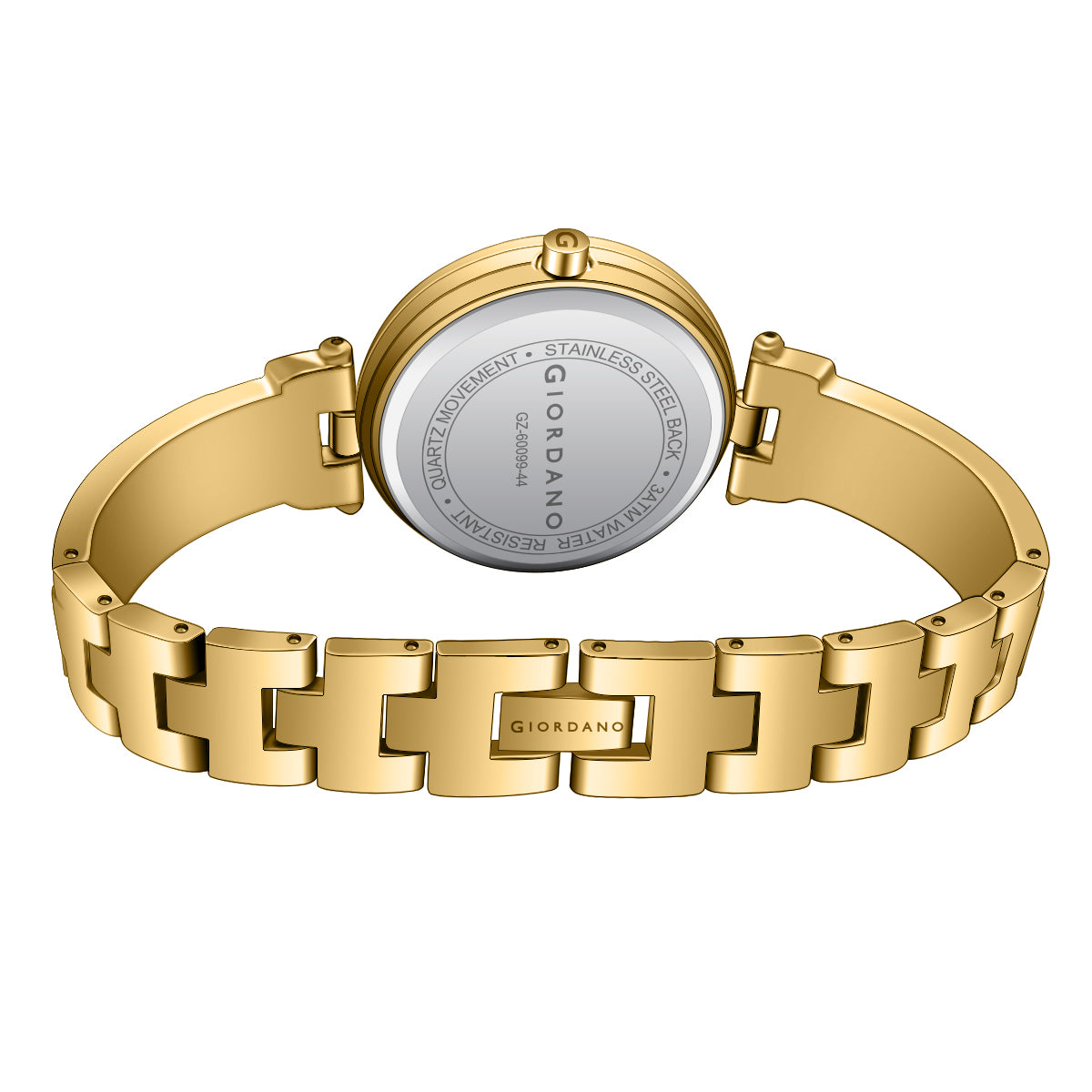 Giordano Designer Analog Watch for Women – Glossy Round Dial & Bracelet Style Stainless Steel Strap | GZ-60099-44