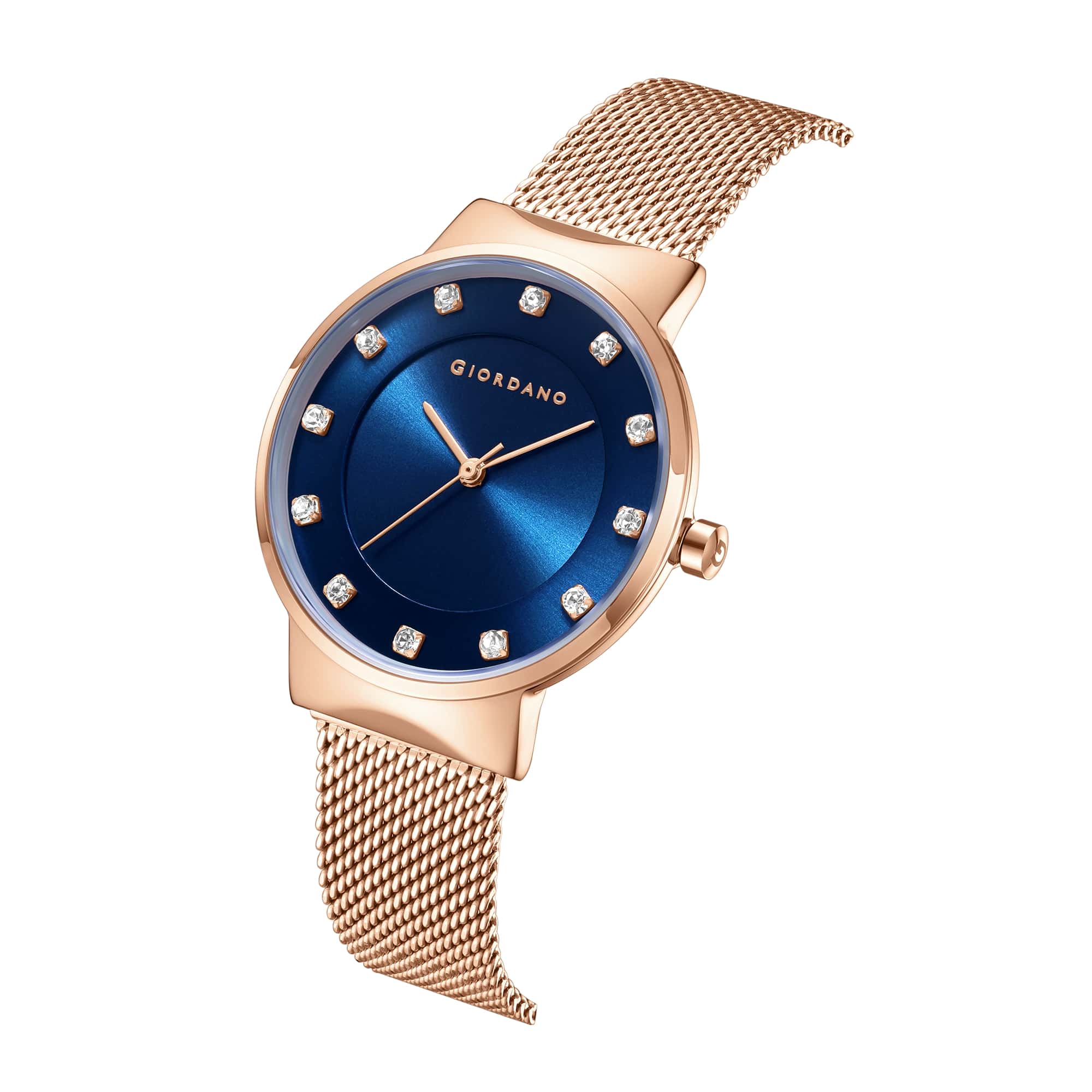 Giordano Analog Stylish Watch for Women | Water Resistant Simple and Fashion Watch Round Shape with Stainless Steel Case Wrist Watch for Ladies & Girls | Ideal Gift for Female - A2062-44