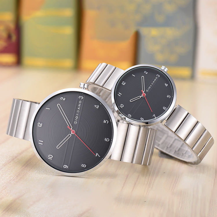 Giordano Analog Couple Watch Set – Elegant Dial with Stainless Steel Strap – His & Hers Matching Watches – Minimalist Unisex Design | GZ-992-SET-11