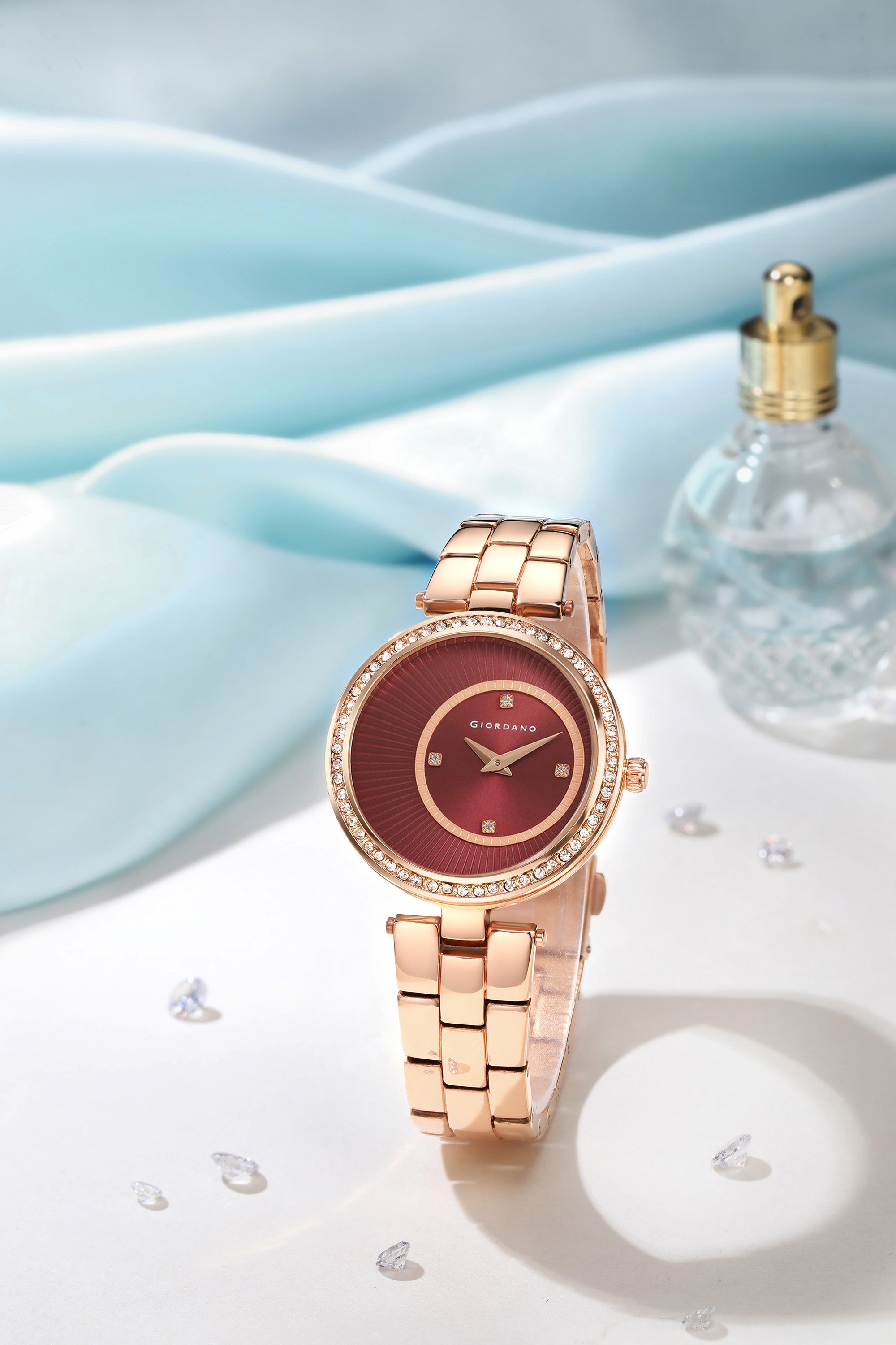 Giordano AW23 Collection Analog Stylish Wrist Watch for Women Water Resistant Classy Dial with Stainless Steel Case to Compliment Your Look | Ideal Gift for|Ladies|Girls - A2056-66