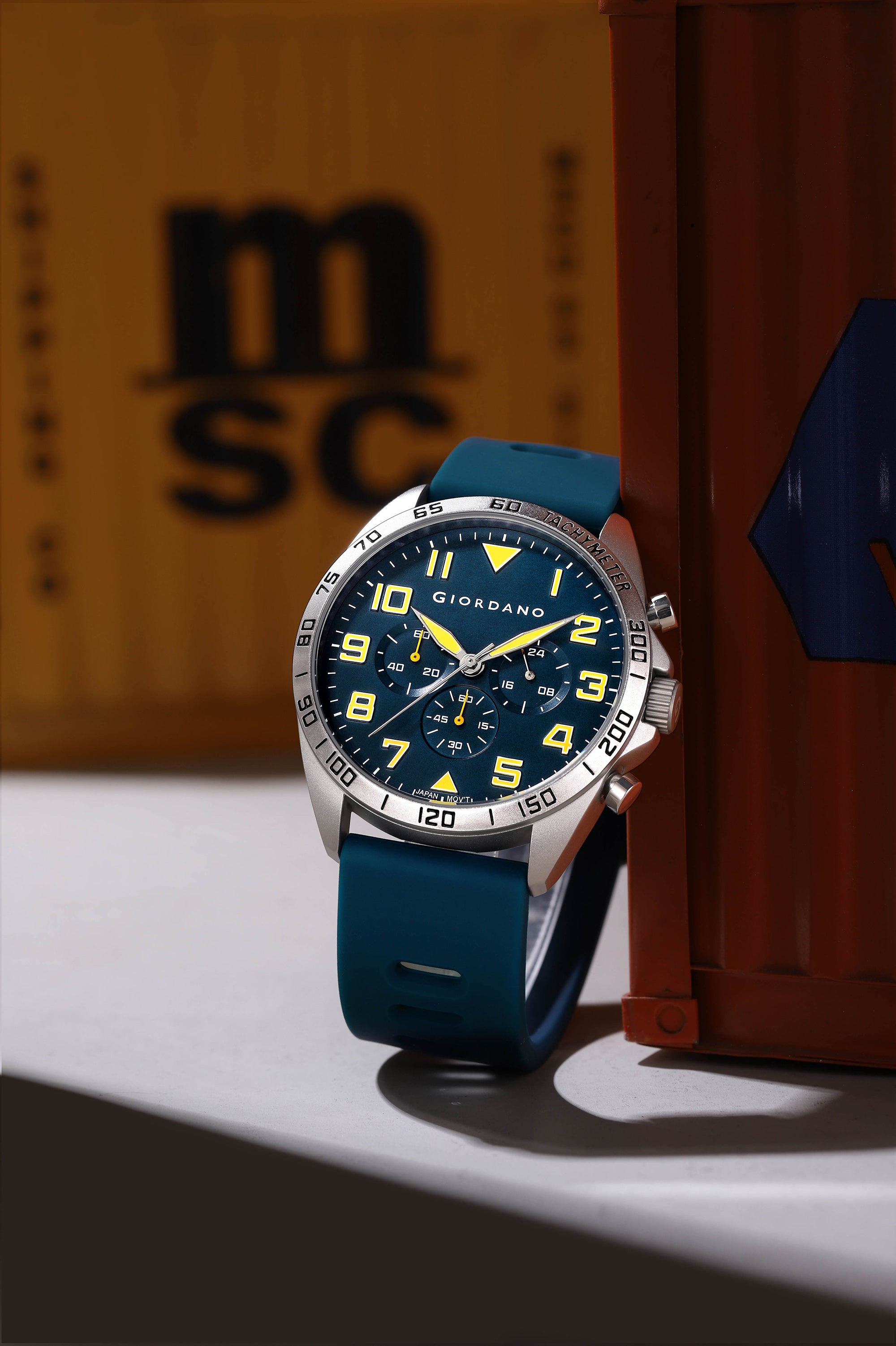 Giordano Multi Function - Performance Sport Watch for Men with Stopwatch Function & Silicon Strap | GZ-50092-02