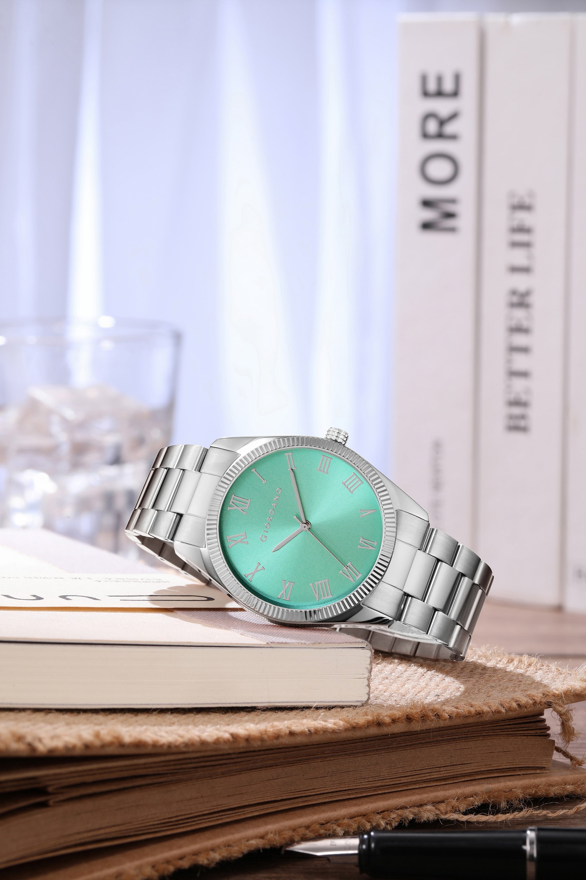 Giordano Analog Wrist Watch for Men Stylish Metal Strap with Water Resistant 3 Hand Mechanism for Men and Boys to Compliment Your Look/Ideal Gift for Male - GZ-50112-GZ-50112-99