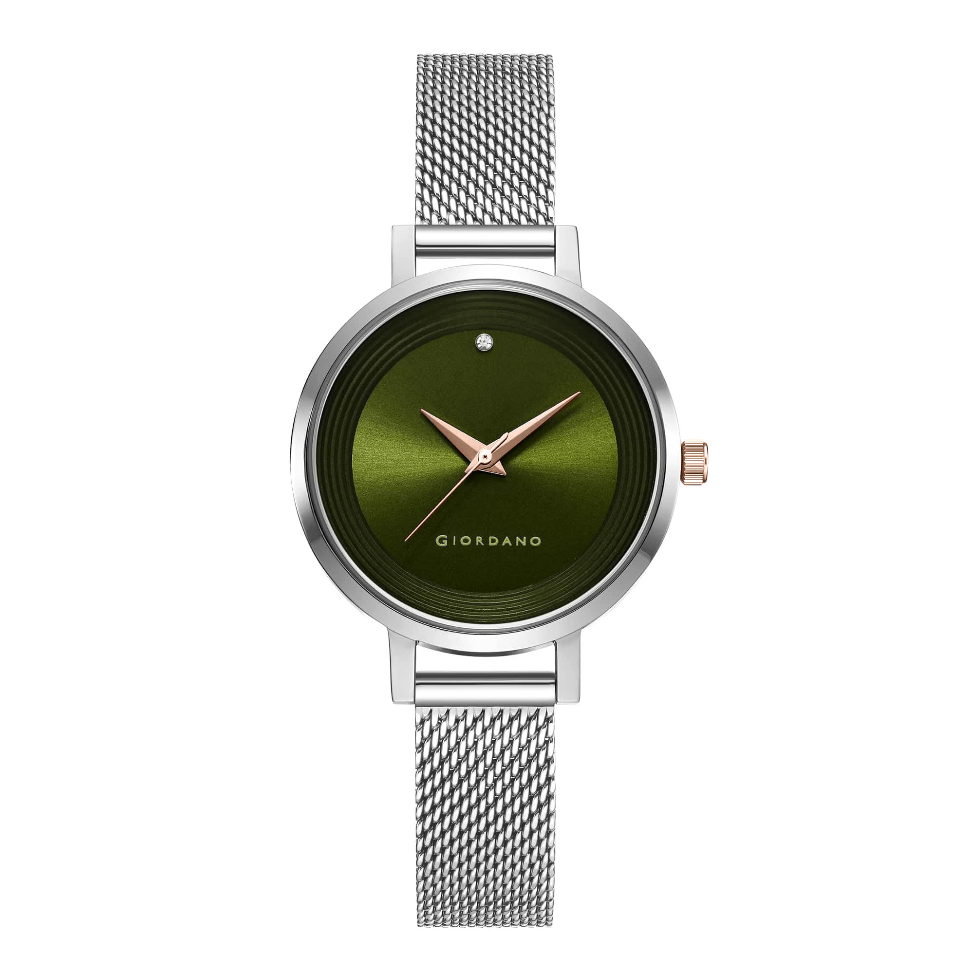 Giordano Fashionista Collection Stylish Analogue Watch for Women | Unique Design with Color Variant Mesh Metal strap | Ladies Wrist Watch to Compliment Your Look Ideal Gift for Women’s |Girls - GD4067-22