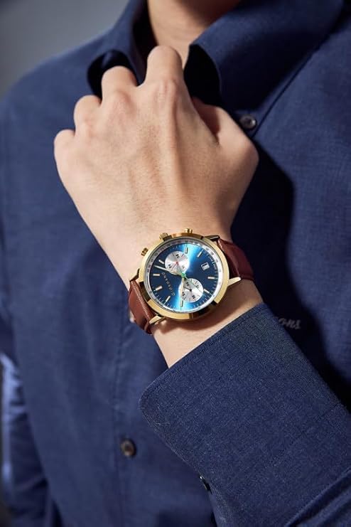 Giordano Analog Stylish Multi-Functional Watch for Men with Round Shape dial, Japanese Quartz and Leather Strap | GZ-50089-02