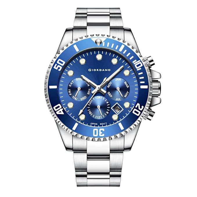 Giordano Multi-Function Analog Wrist Watch for Men Water Resistant with Classy Dial and Strap|Compliment Your Look|Ideal Gift for|Men's|Boy | GZ-50085-33