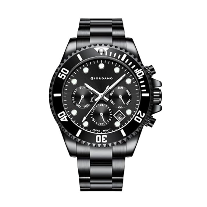 Giordano Multi-Function Analog Wrist Watch with Date for Men Water Resistant with Classy Dial and Strap|Compliment Your Look|Ideal Gift for|Men's|Boy | GZ-50085-55