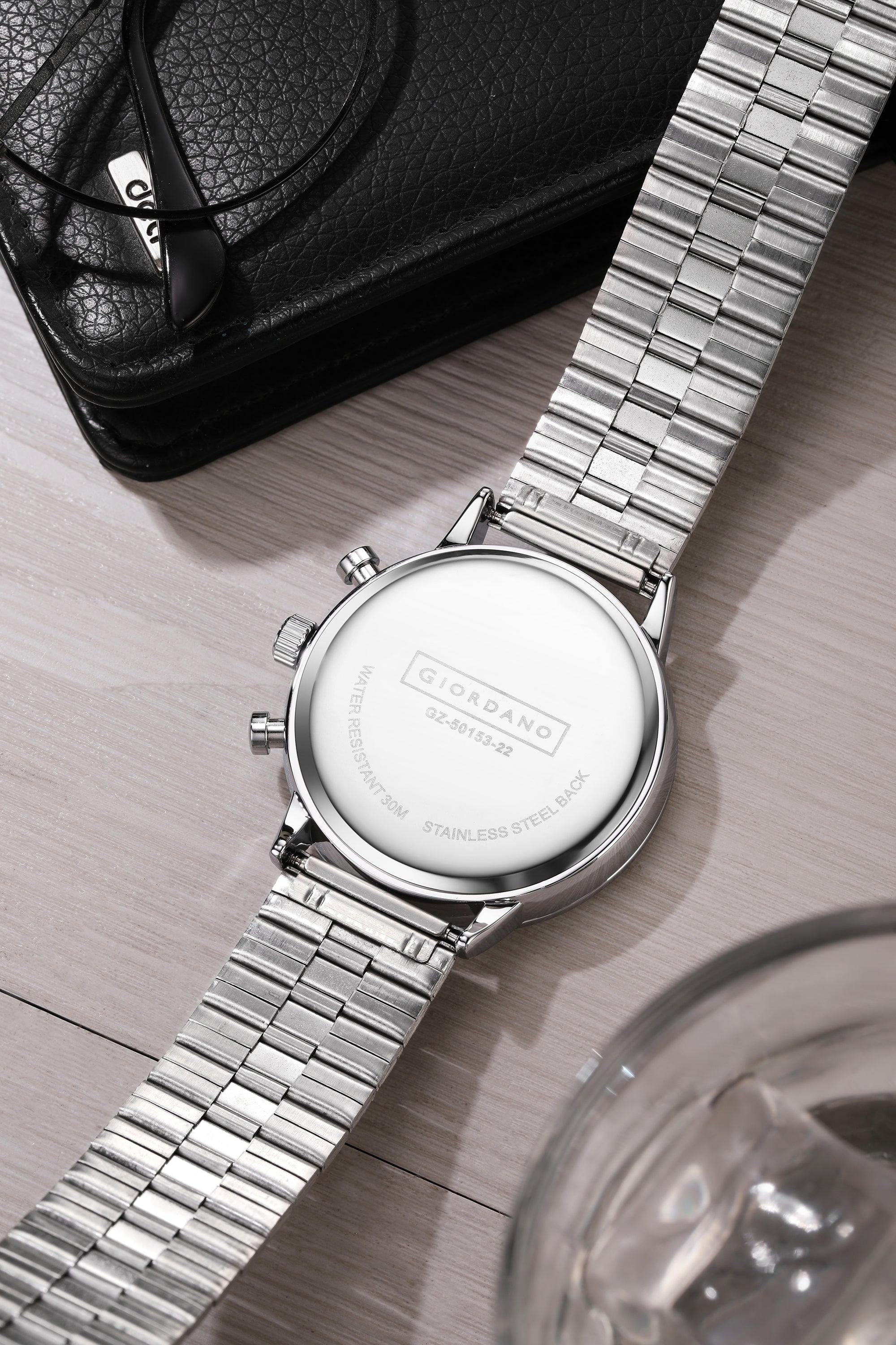 Giordano Analog Chronograph Watch for Men - Stainless Steel Case & strap| Modern Casual & Formal Wristwatch with Date | GZ-50153-22