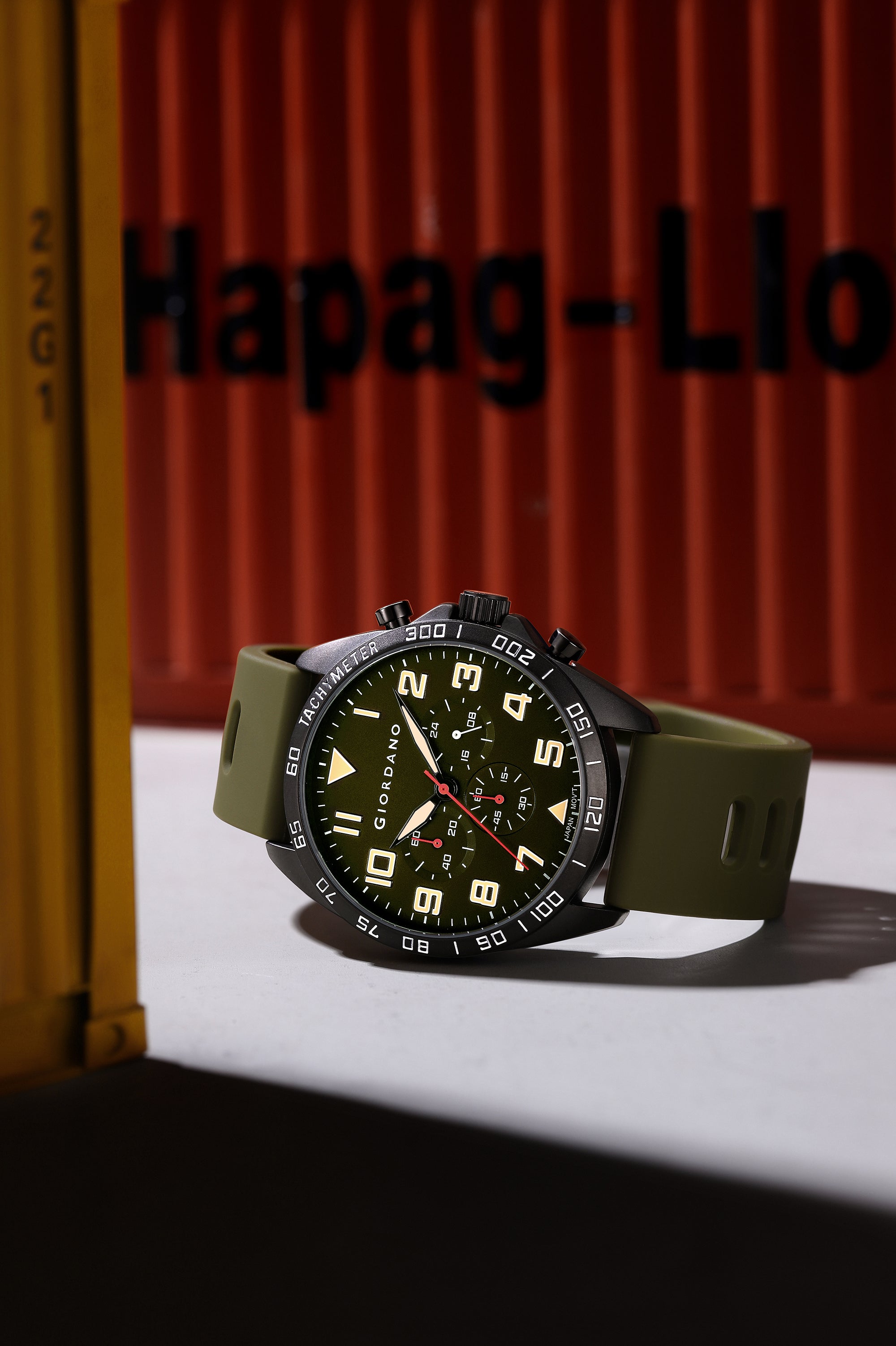 Giordano Multi Function - Performance Sport Watch for Men with Stopwatch Function & Silicon Strap | GZ-50092-03