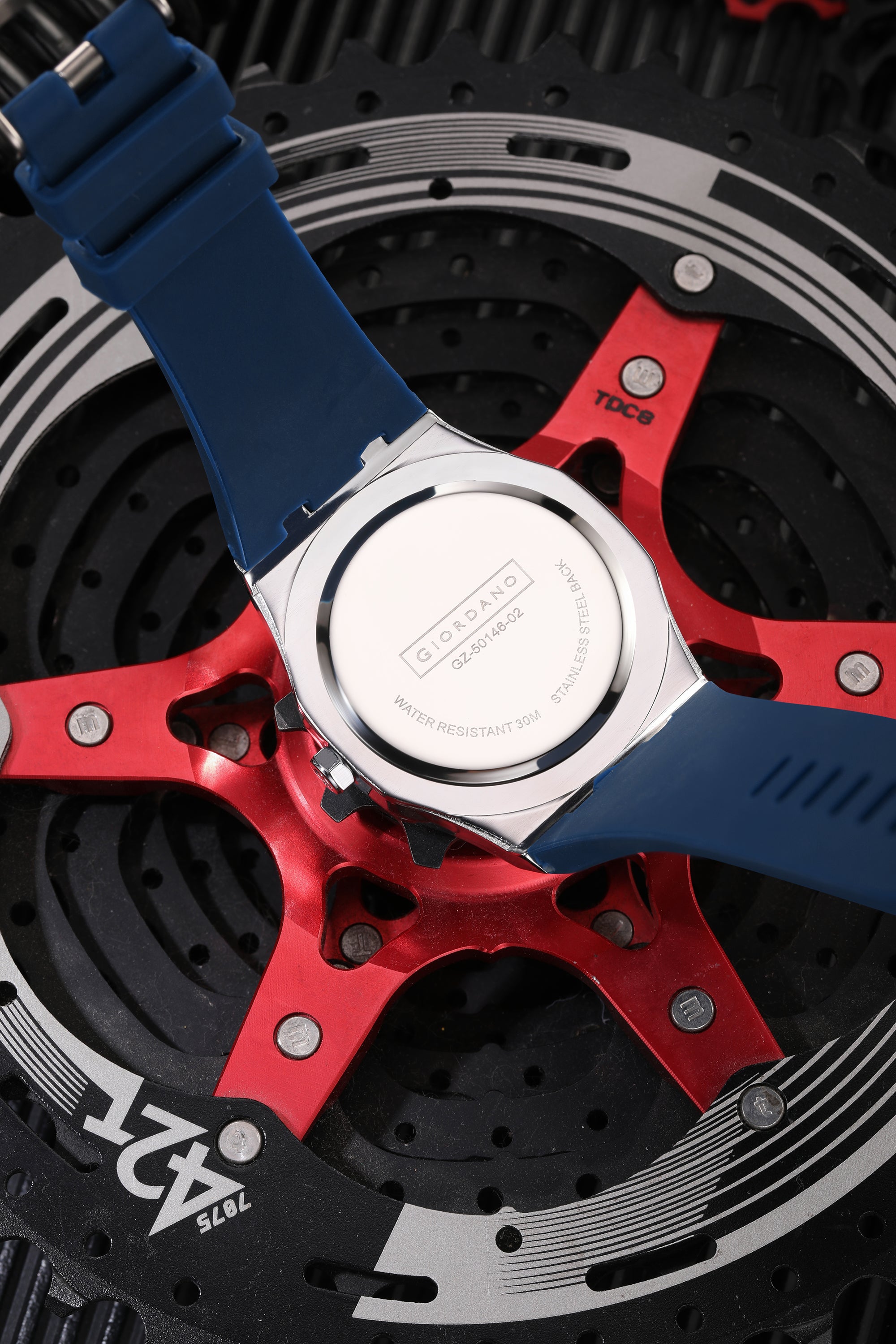 Giordano Skeleton style Dial Analog Watch for Men– Luxury Sport Watch with Silicone Strap & Brushed Metal Case – Bold & Modern Design | GZ-50146-02