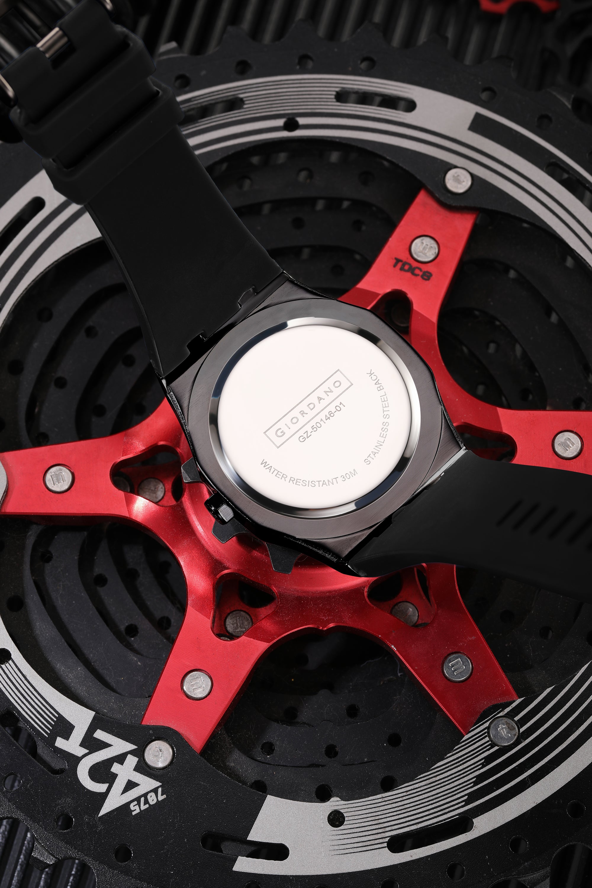 Giordano Skeleton style Dial Analog Watch for Men– Luxury Sport Watch with Silicone Strap & Brushed Metal Case – Bold & Modern Design | GZ-50146-01