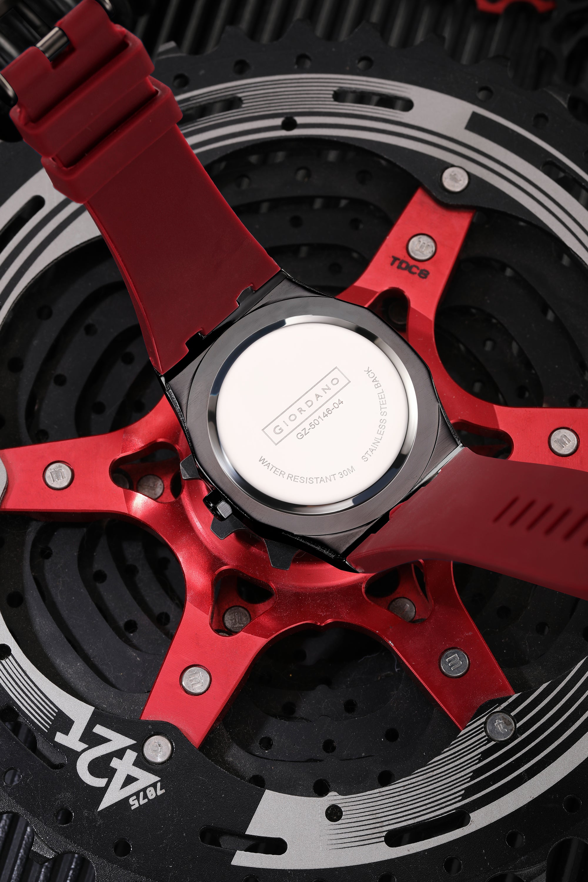 Giordano Skeleton style Dial Analog Watch for Men– Luxury Sport Watch with Silicone Strap & Brushed Metal Case – Bold & Modern Design | GZ-50146-04