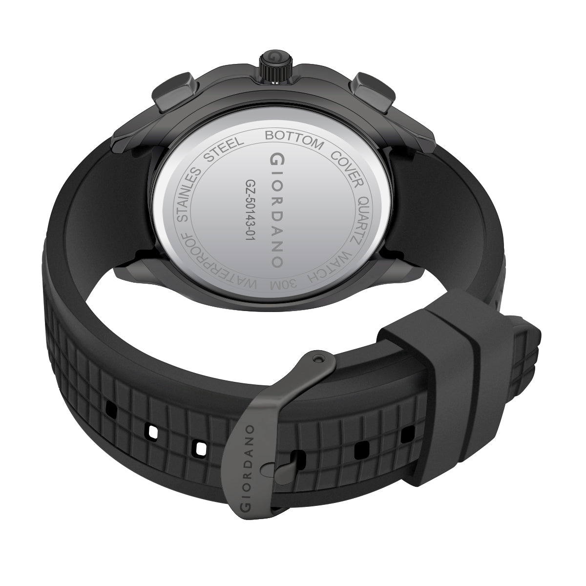 Giordano Precision and Comfort Multi Function Watch for Men with Textured Dial & Trendy Silicone Band | GZ-50143-01