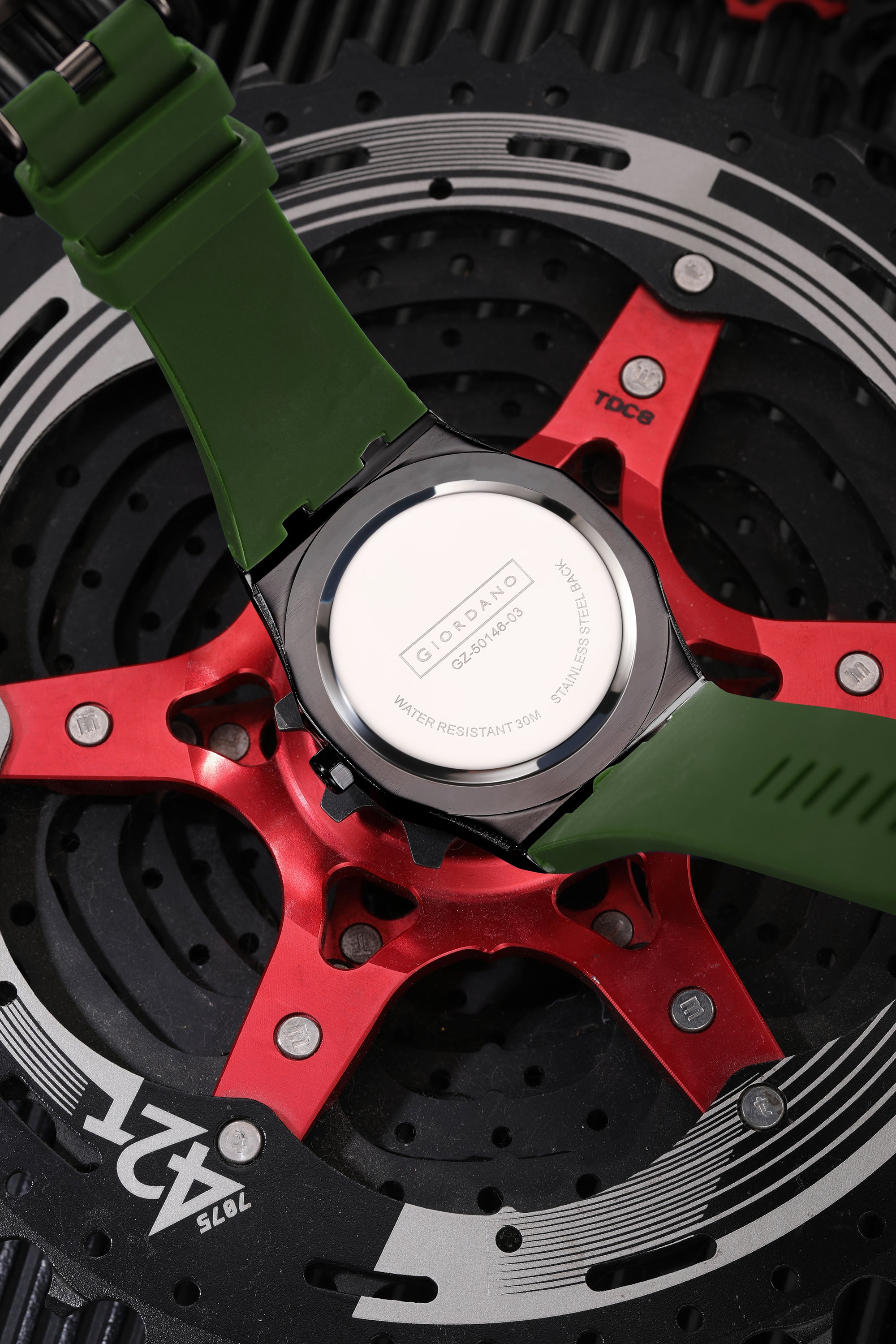 Giordano Skeleton style Dial Analog Watch for Men– Luxury Sport Watch with Silicone Strap & Brushed Metal Case – Bold & Modern Design | GZ-50146-03